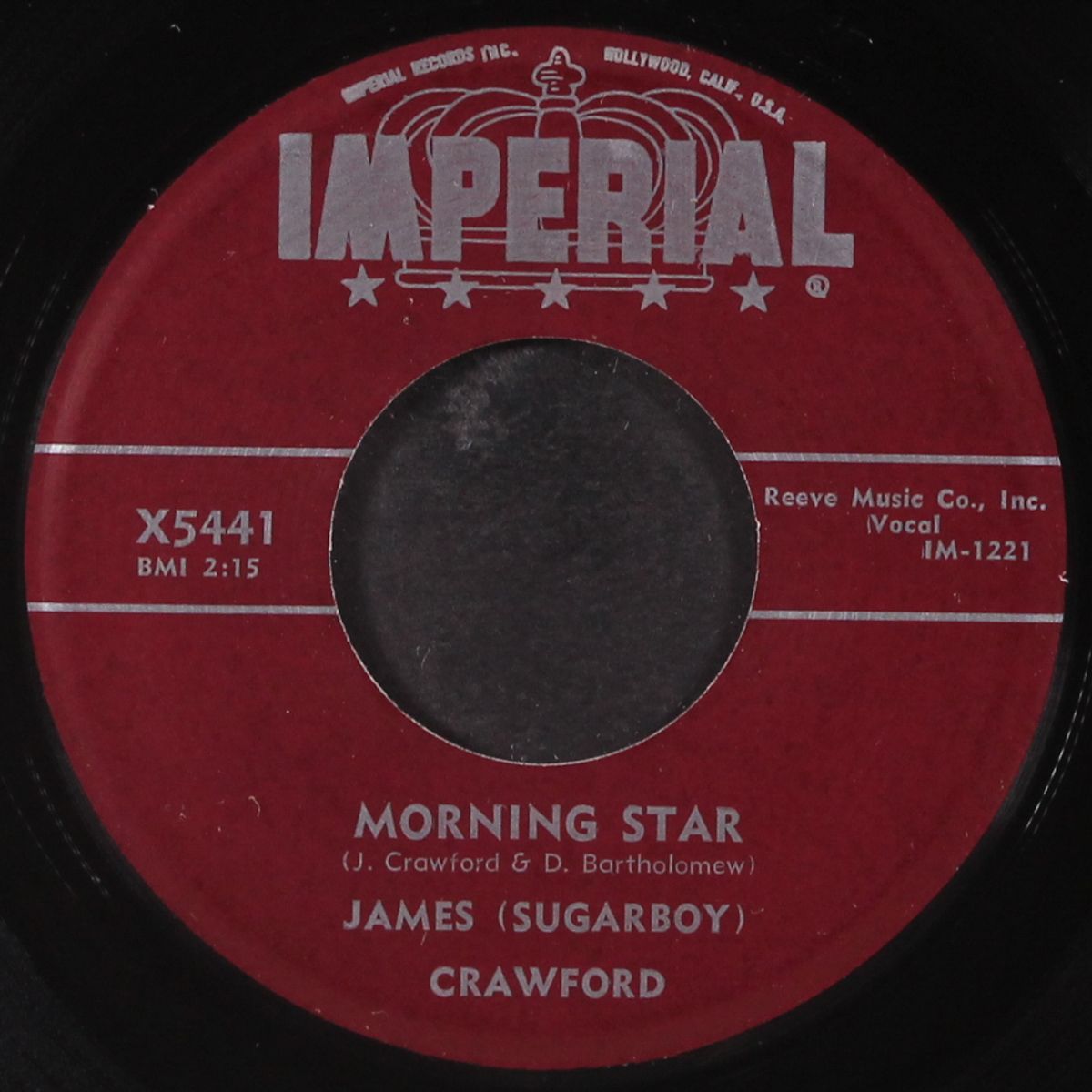 morning star / i don't need you by JAMES 'SUGARBOY' CRAWFORD