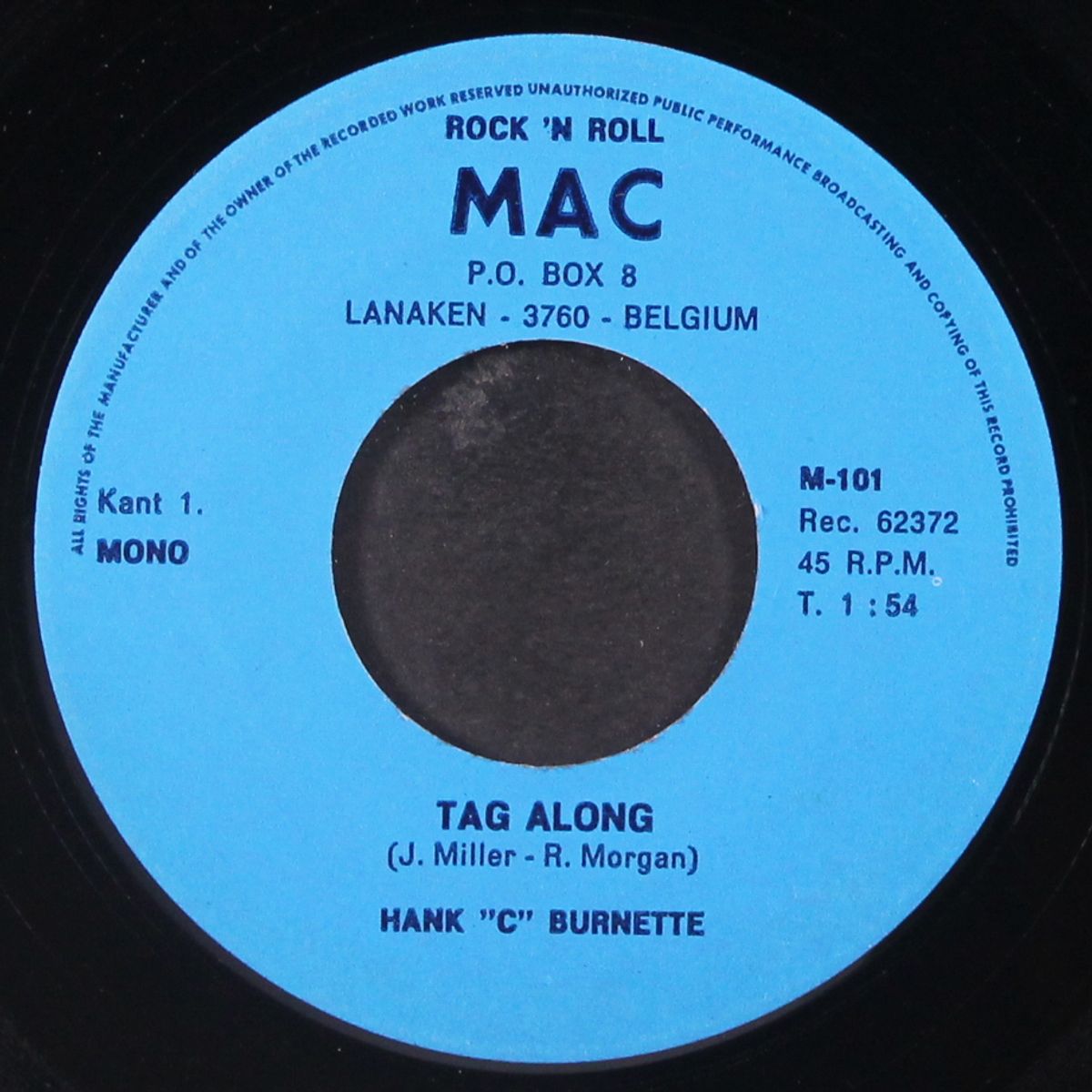 tag-along / party girl by JOHNNY BURNETTE