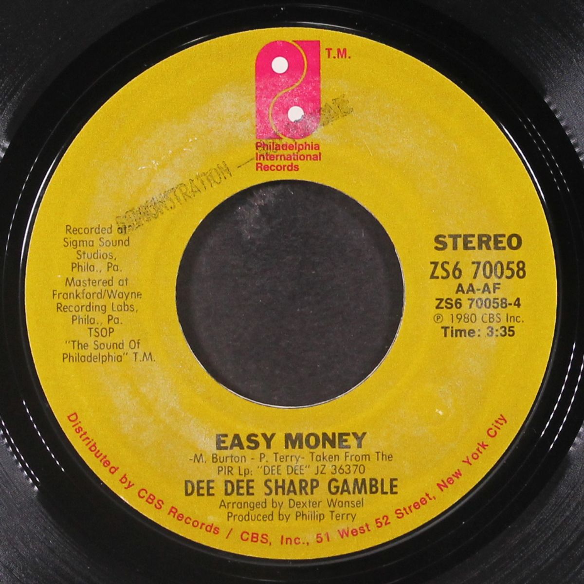 easy money / i love you anyway by DEE DEE SHARP GAMBLE