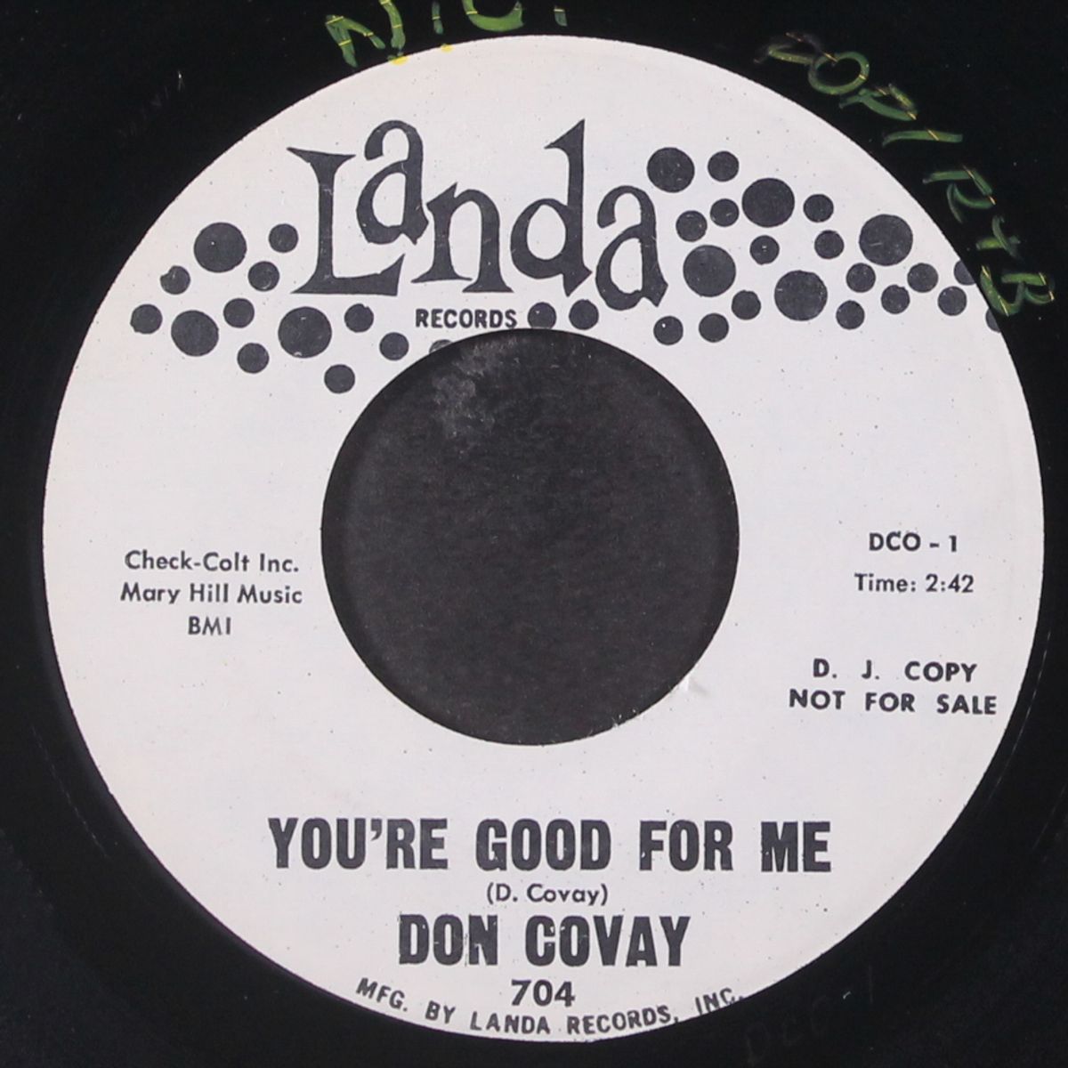 you're good for me / truth of the light by DON COVAY