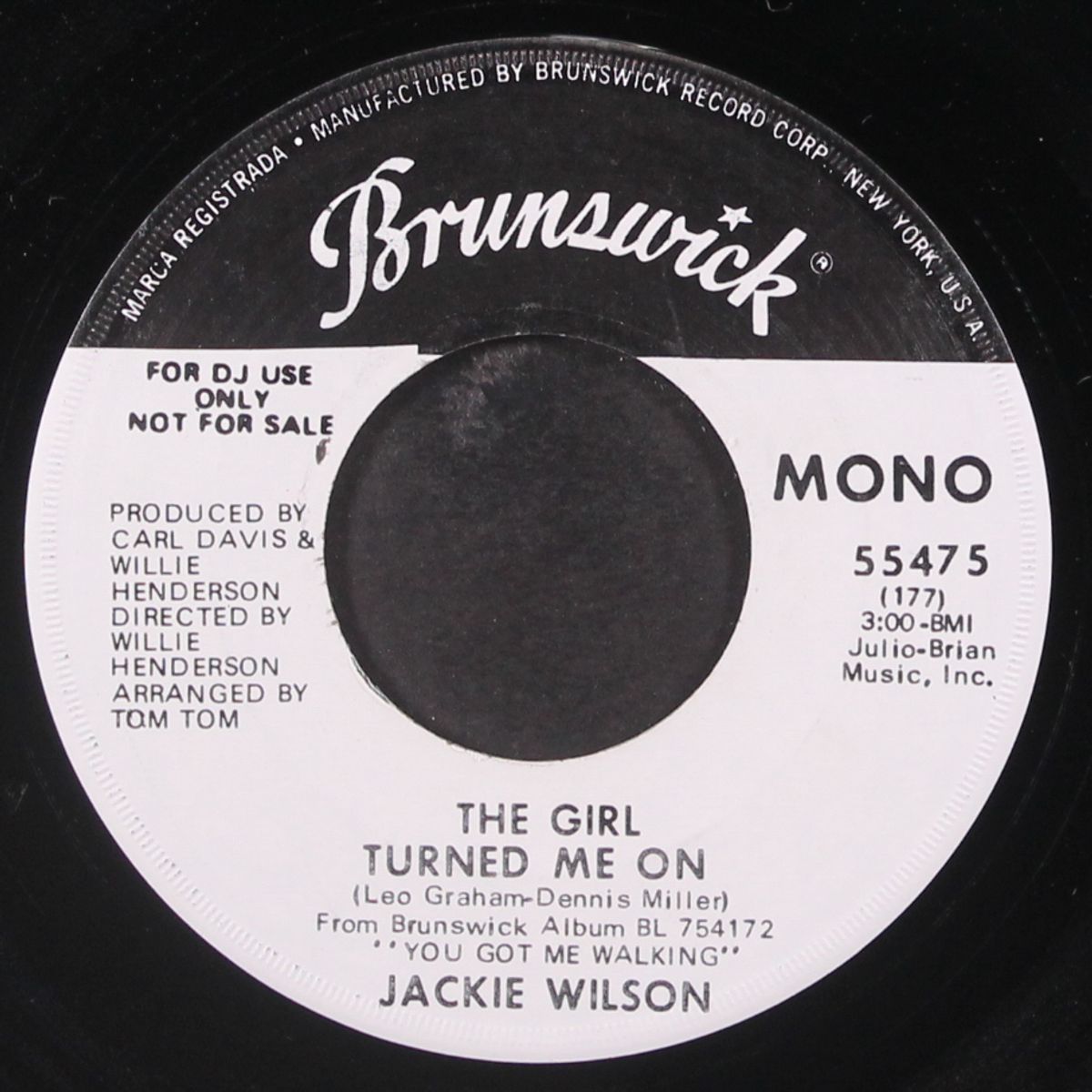 the girl turned me on / mono by JACKIE WILSON