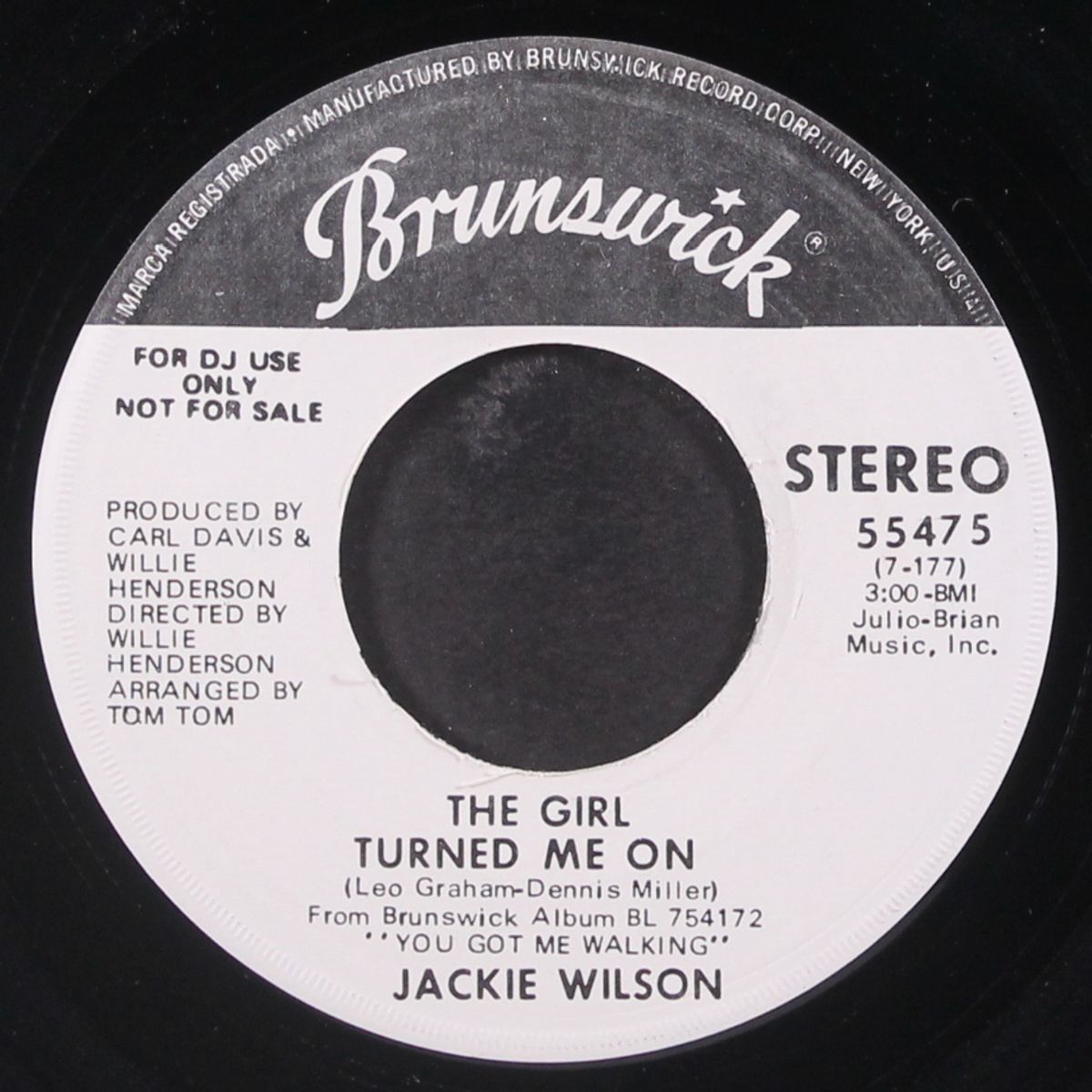 the girl turned me on / mono by JACKIE WILSON
