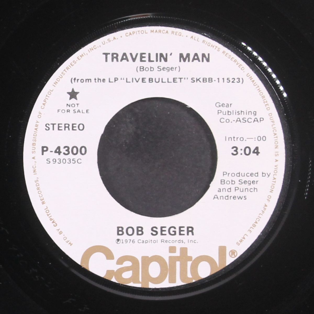 travelin' man / mono by BOB SEGER