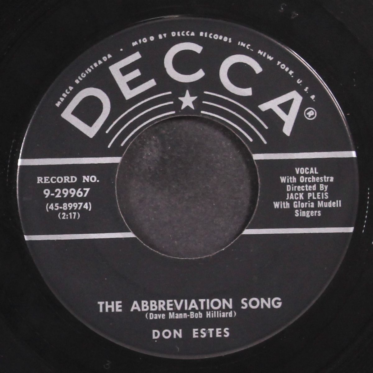 the abbreviation song by DON ESTES