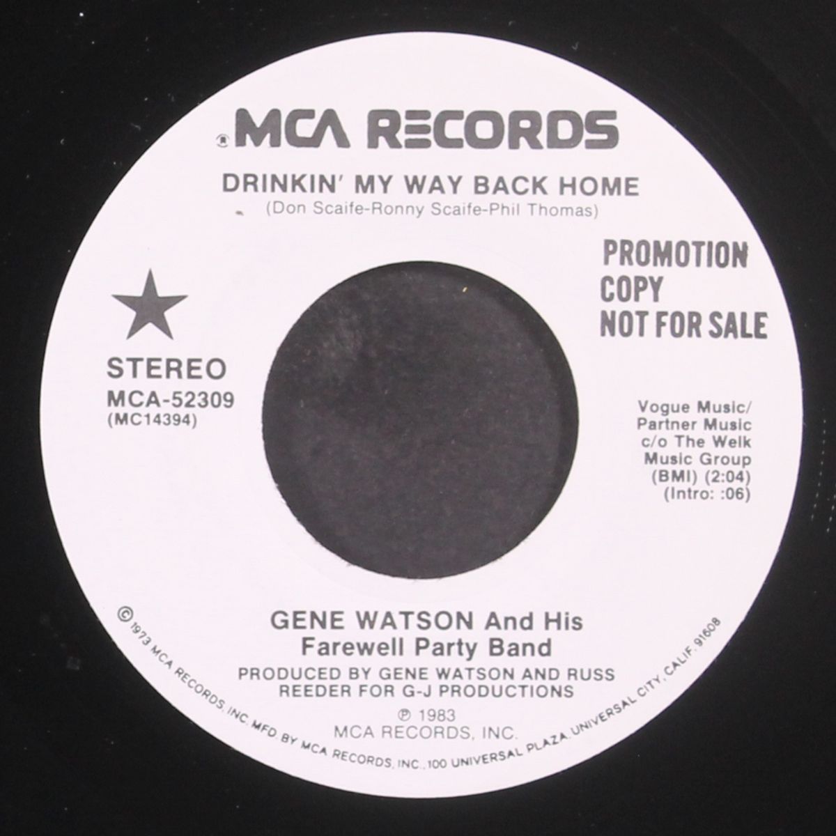 drinkin' my way back home by GENE WATSON
