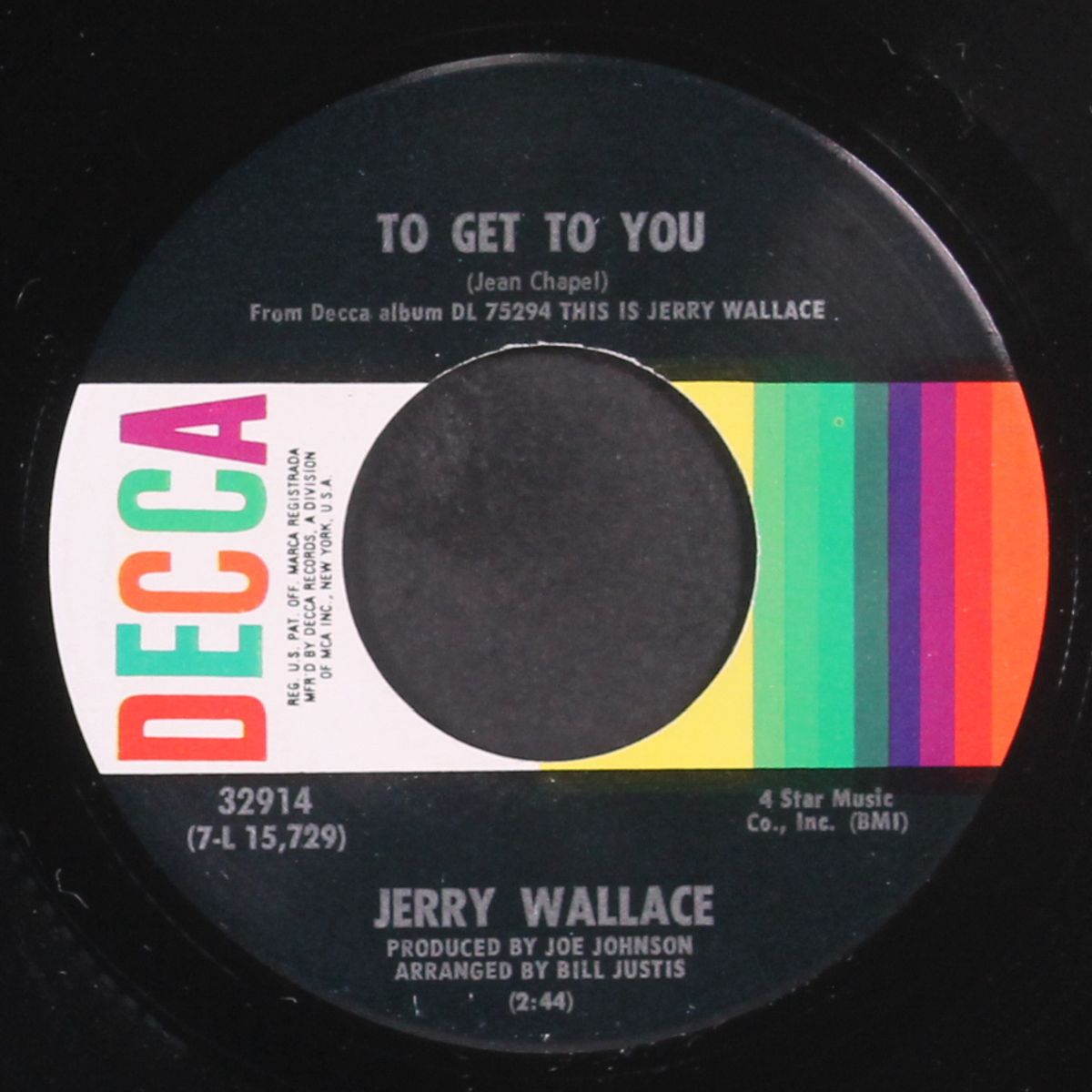 to get to you by JERRY WALLACE