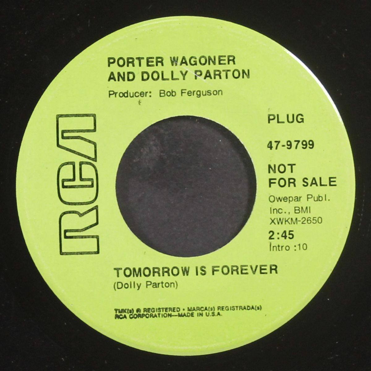 tomorrow is forever / mendy never sleeps by PORTER WAGONER & DOLLY PARTON