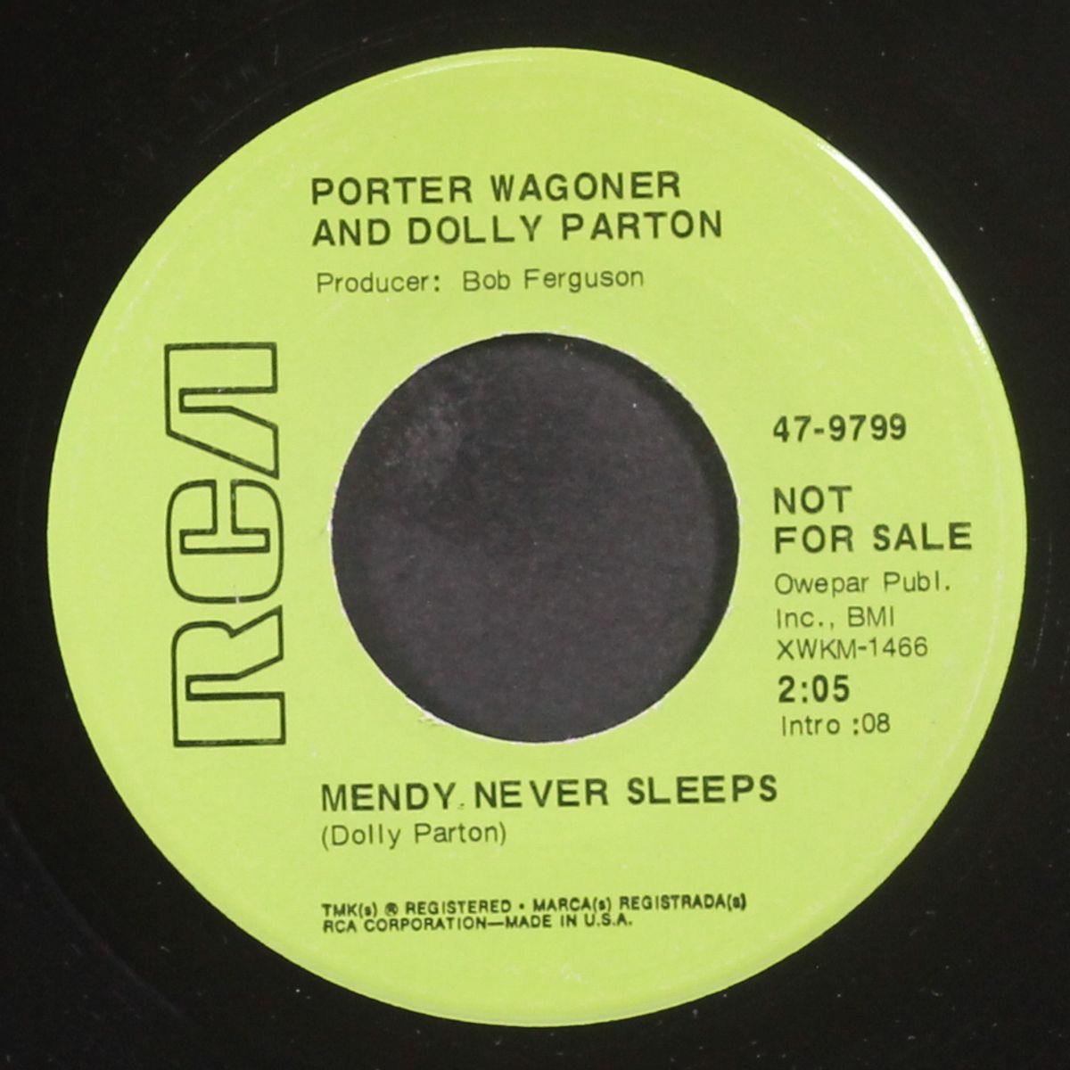 tomorrow is forever / mendy never sleeps by PORTER WAGONER & DOLLY PARTON