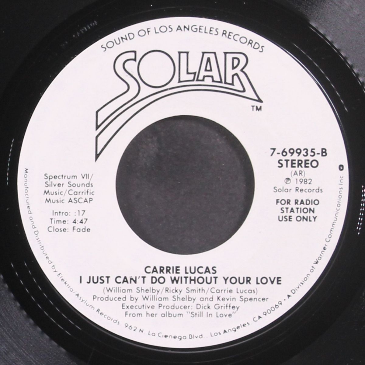 i just can't do without your love / men by CARRIE LUCAS