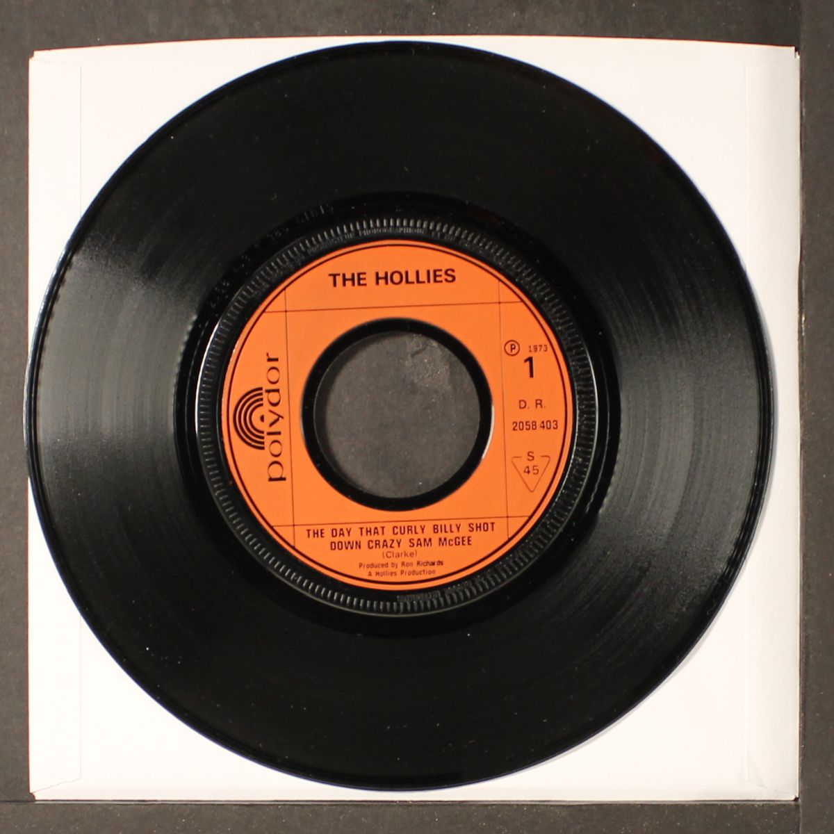 the day that curly billy shot down crazy sam mc gee / born a man by HOLLIES