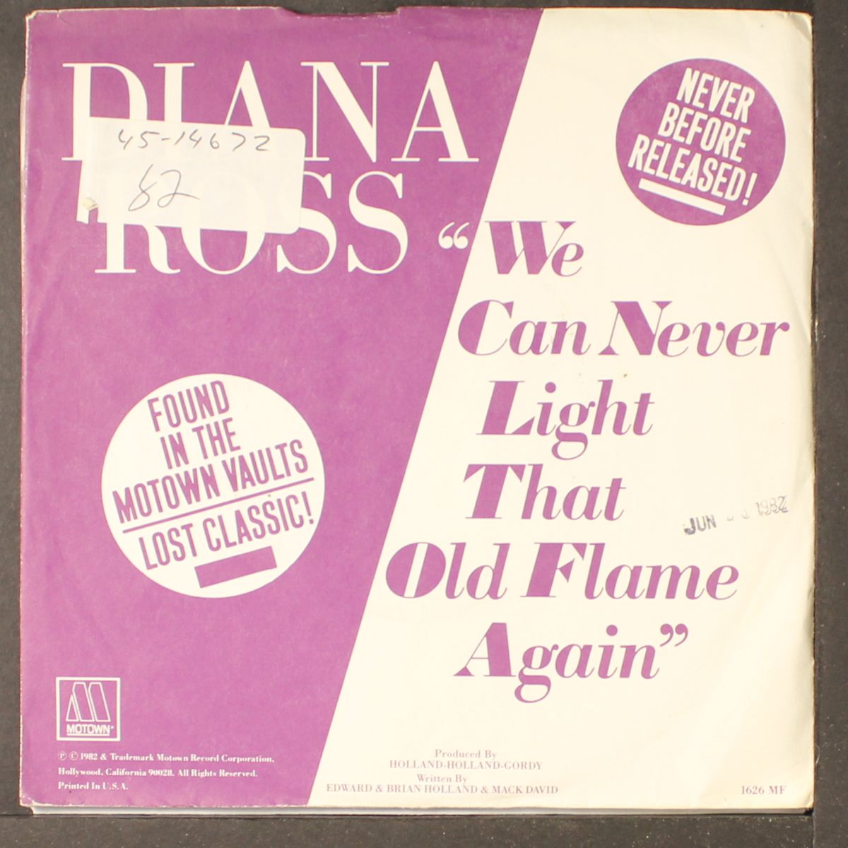 we can never light that old flame again / same by DIANA ROSS