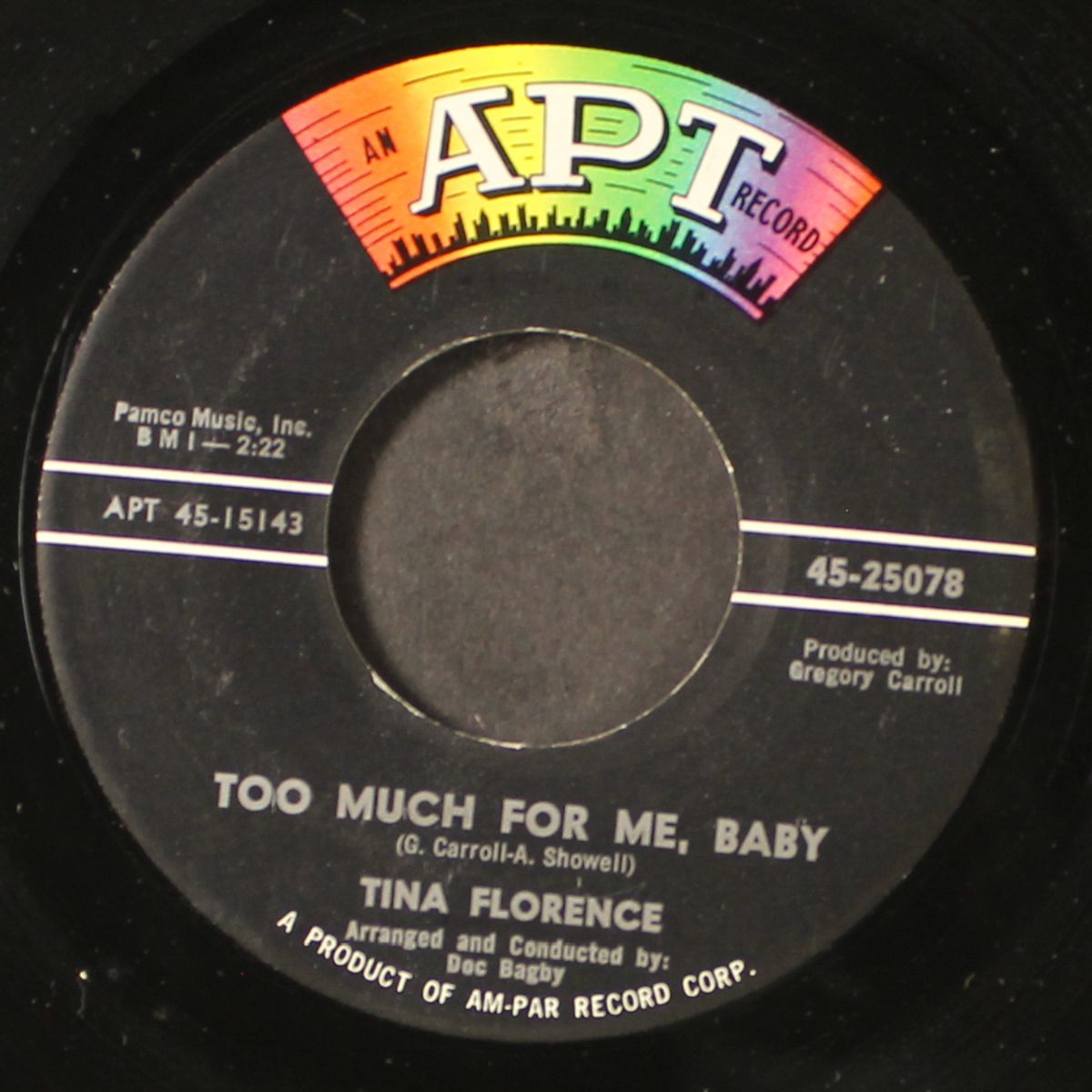 too much for me, baby / let bygones be bygone by TINA FLORENCE