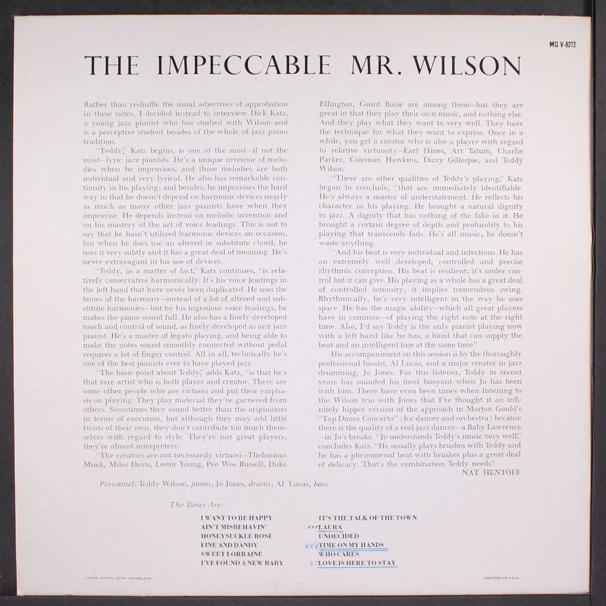 impeccable mr. wilson by TEDDY WILSON