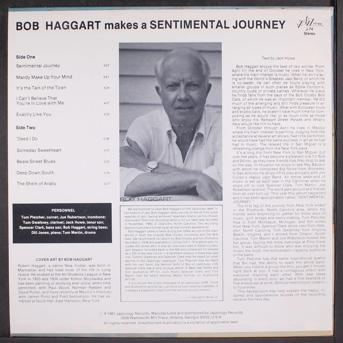 sentimental journey by BOB HAGGART