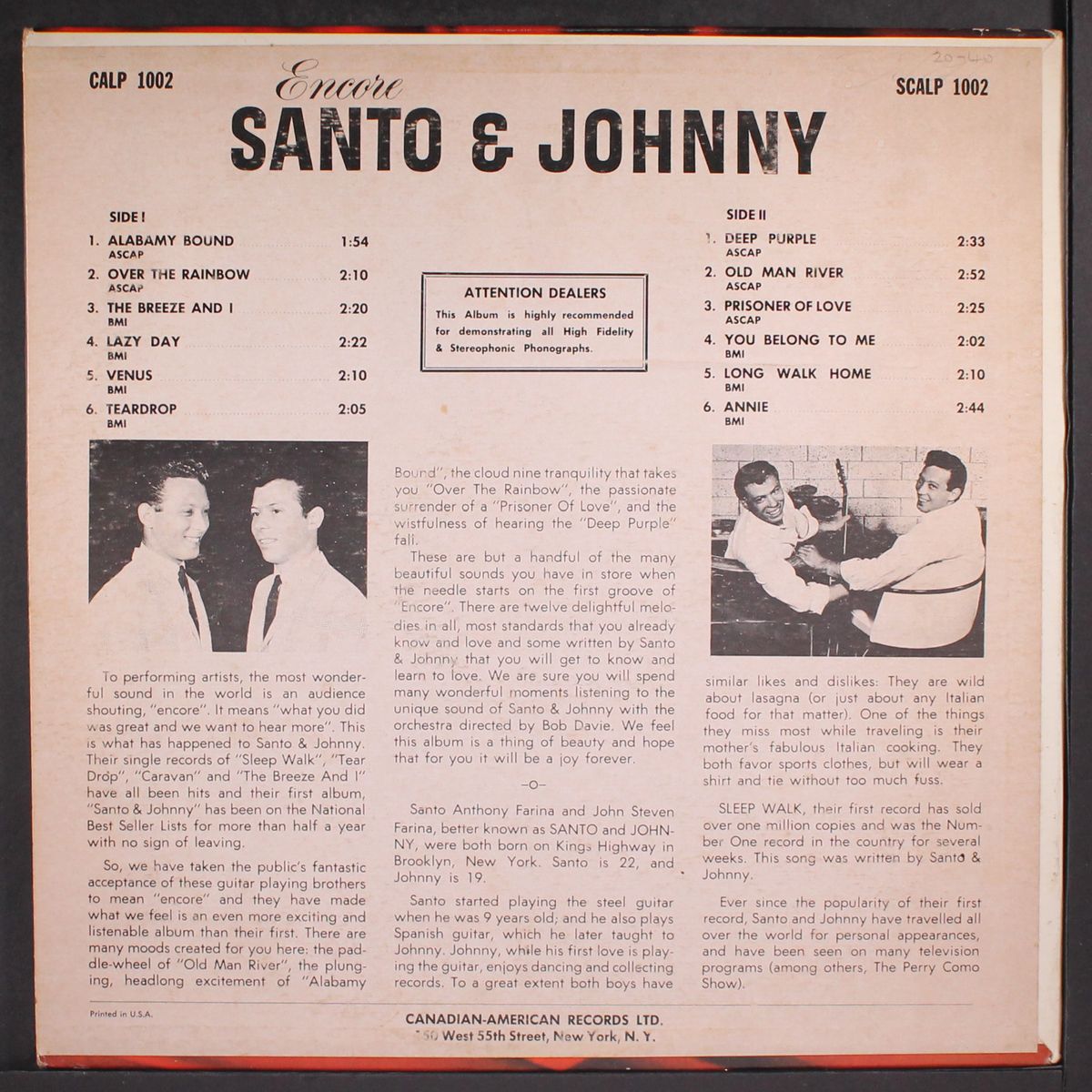encore by SANTO & JOHNNY