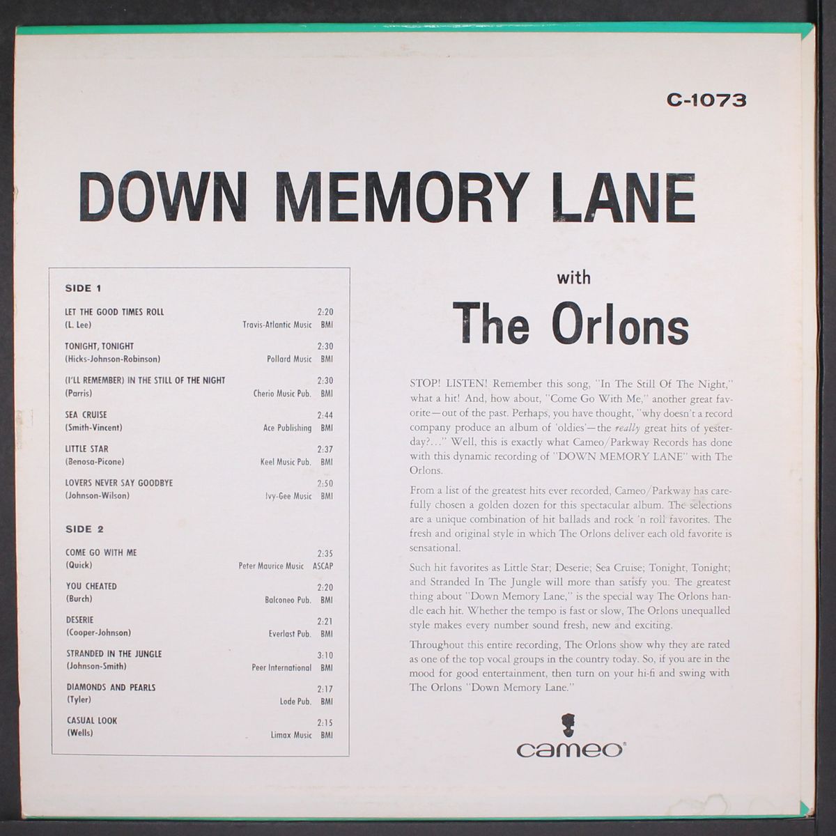 down memory lane with by ORLONS