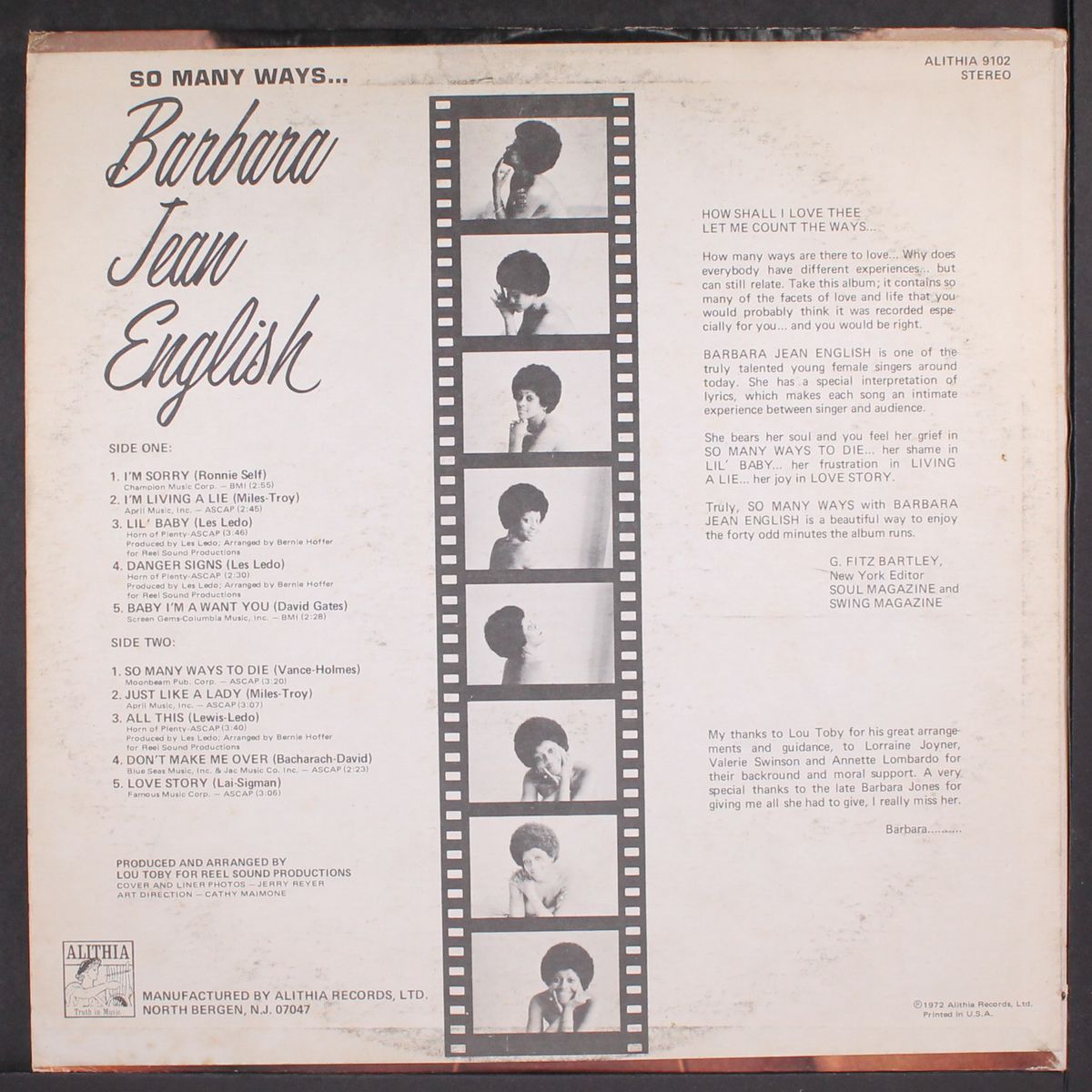 so many ways by BARBARA JEAN ENGLISH