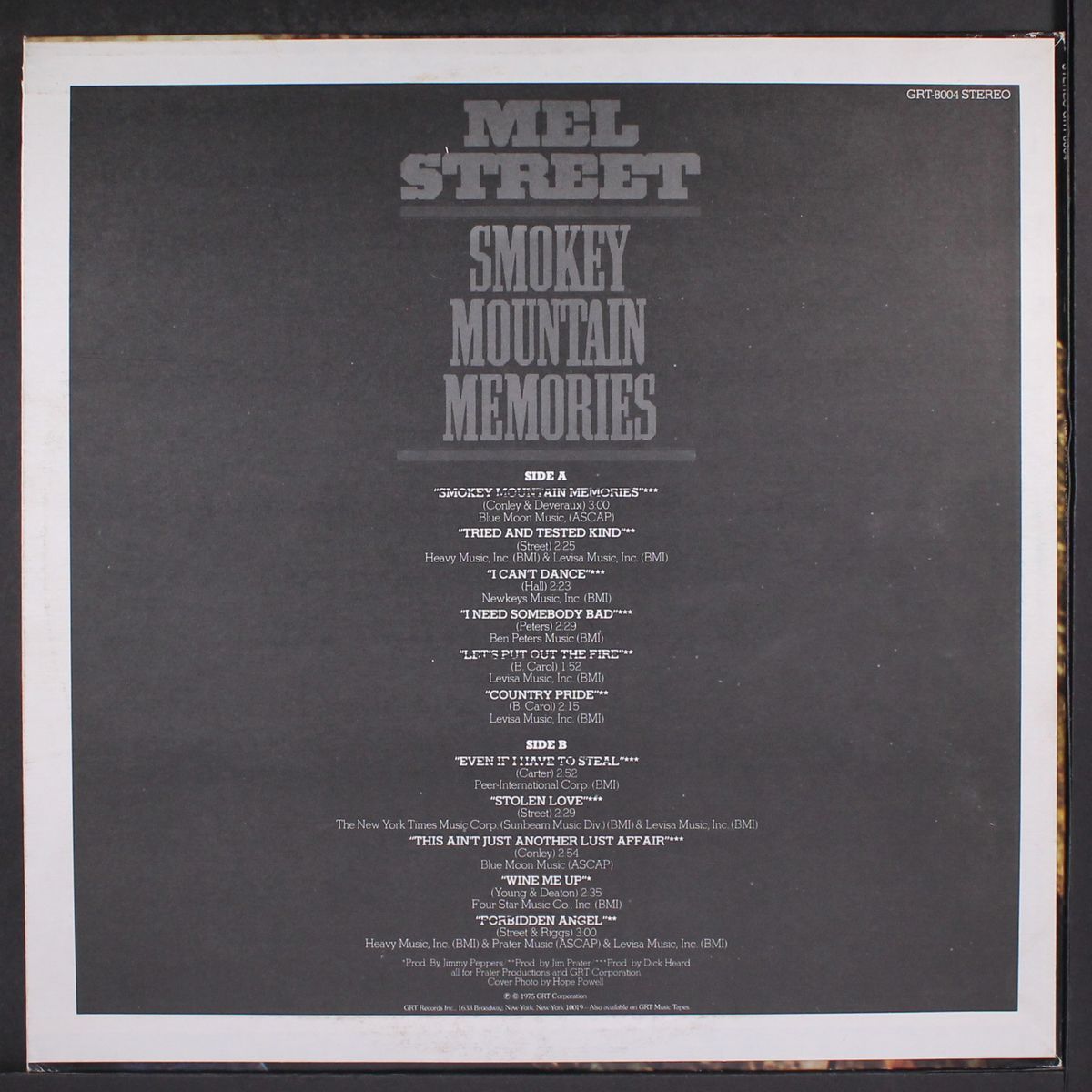 smokey mountain memories by MEL STREET