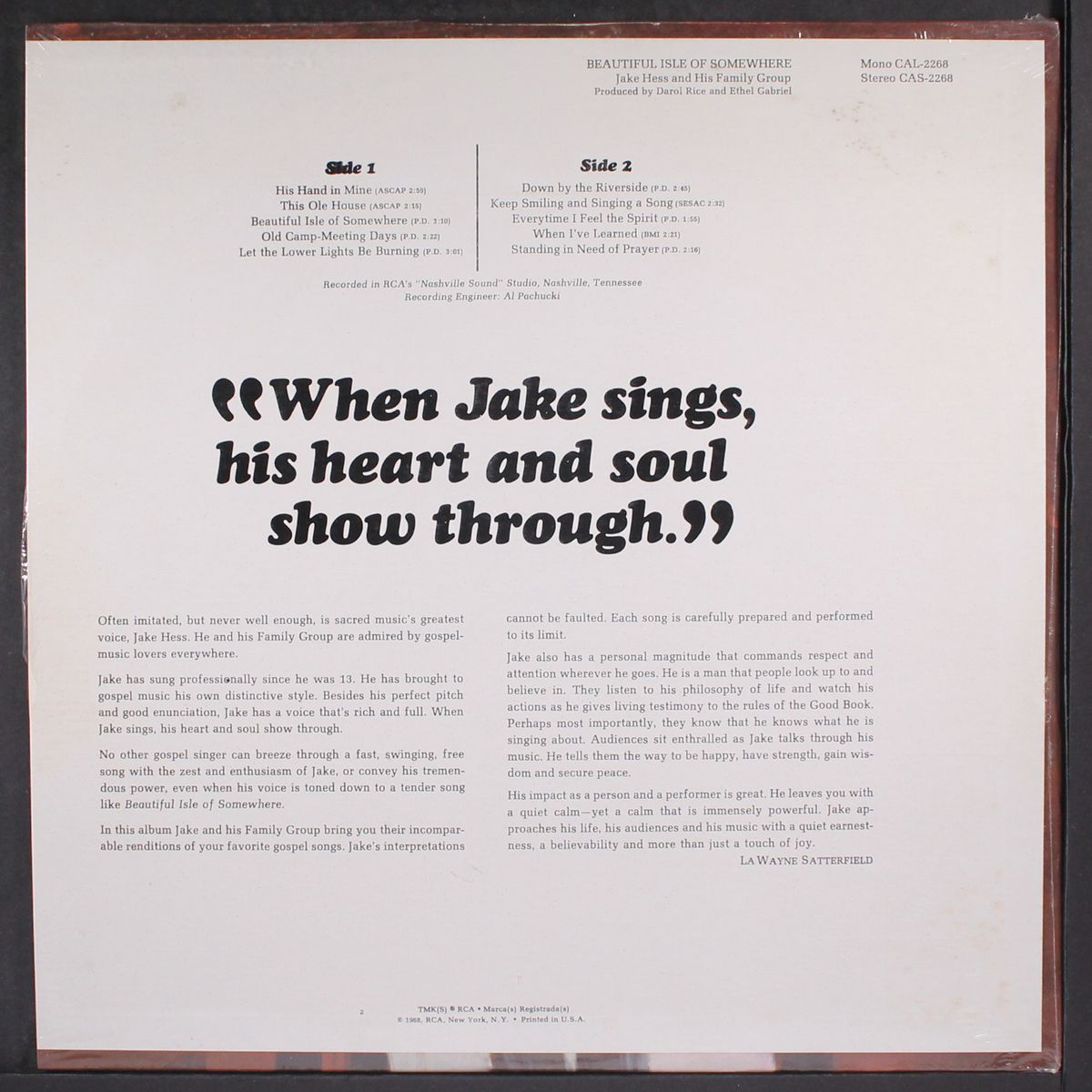 beautiful isle of somewhere by JAKE HESS & HIS FAMILY GROUP