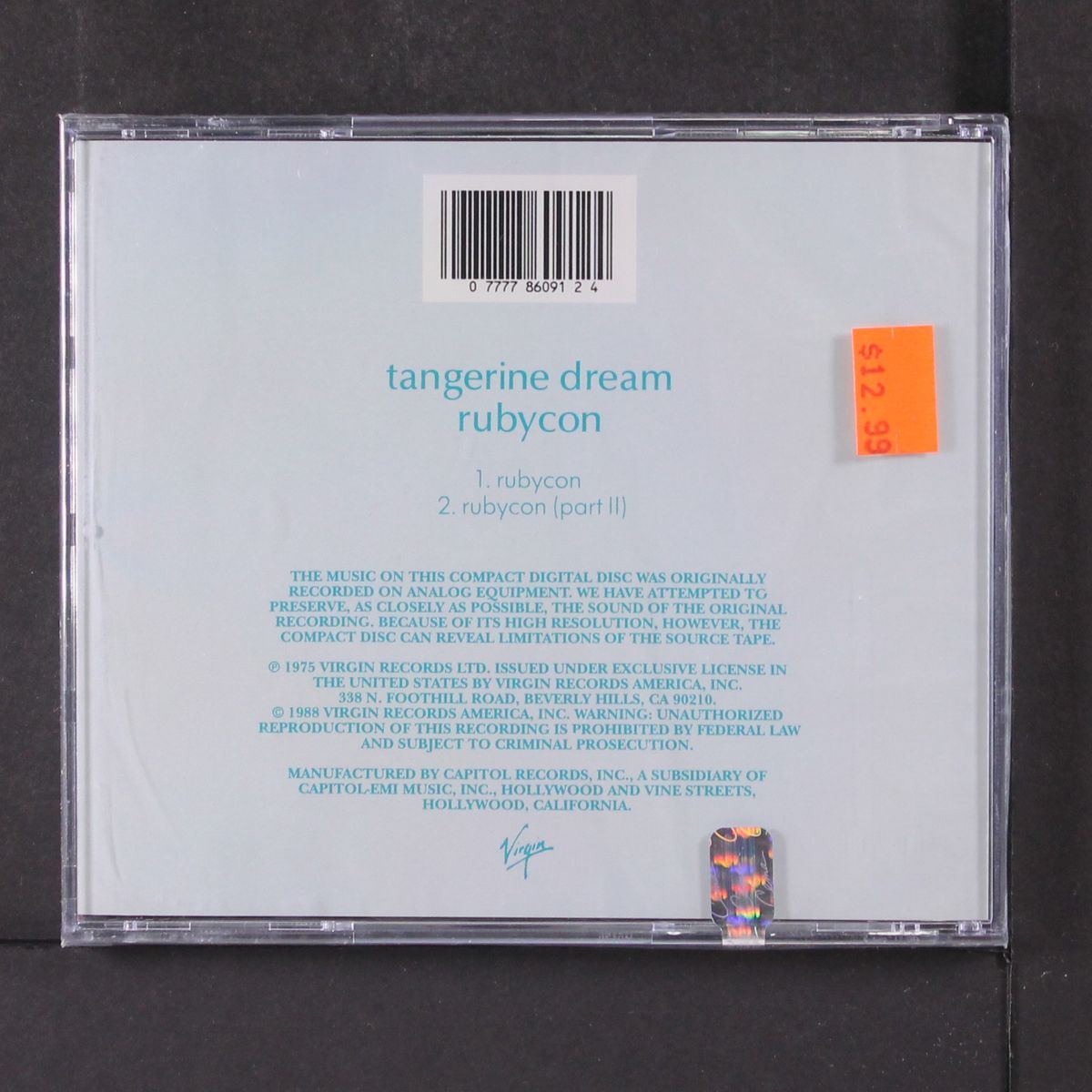 rubycon by TANGERINE DREAM