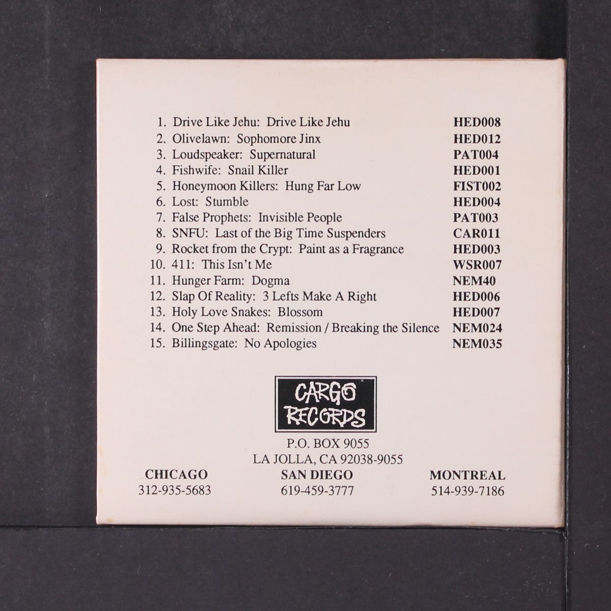 cargo hardcore sampler by VARIOUS