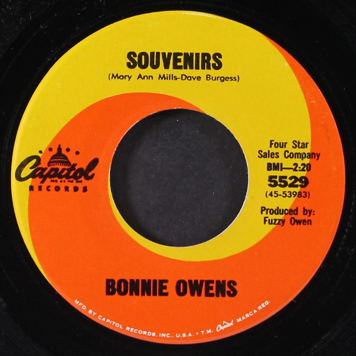 souvenirs / excuse me for living by BONNIE OWENS