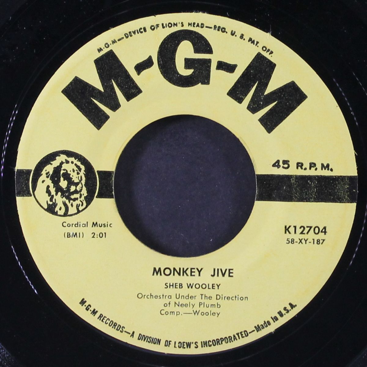 monkey jive / the chase by SHEB WOOLEY
