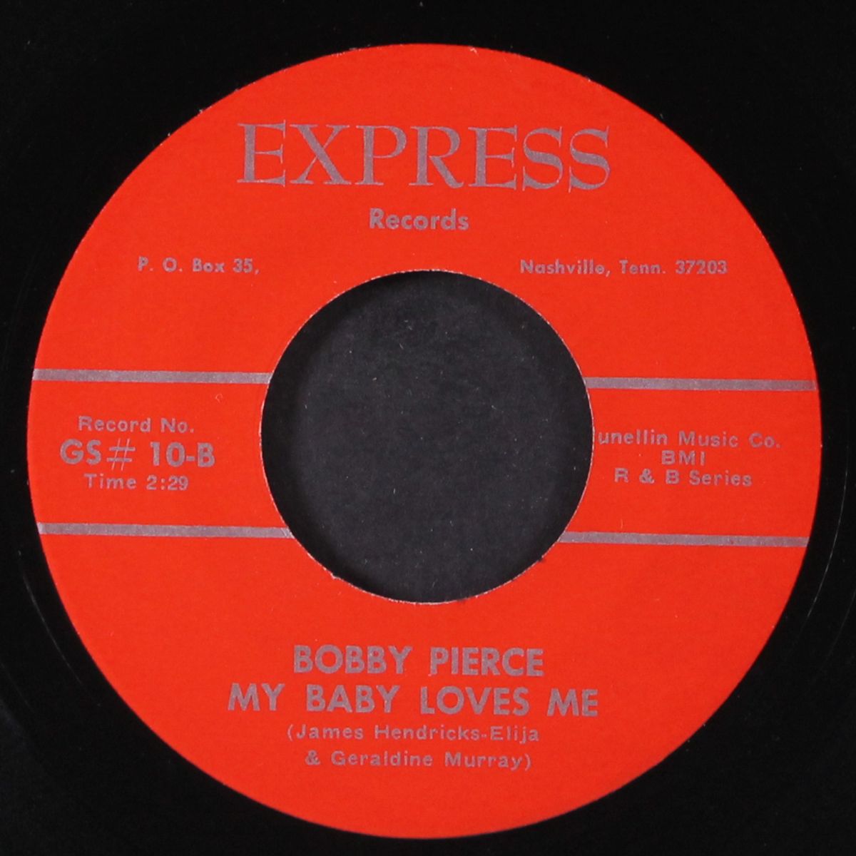 my night out / my baby loves me by BOBBY PIERCE