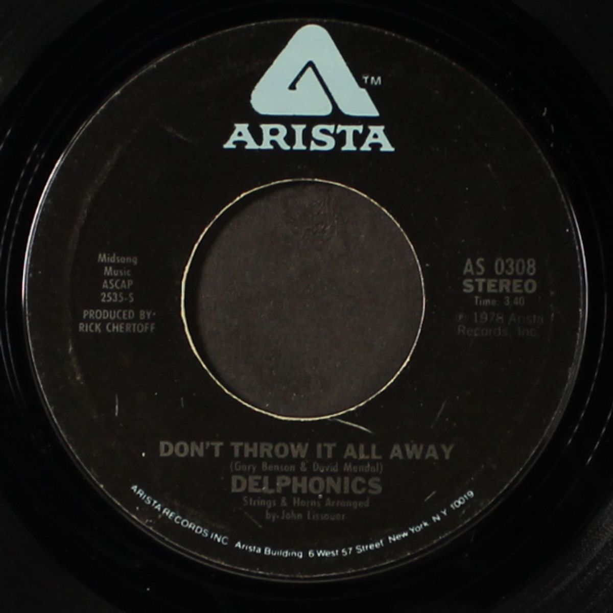 don't throw it all away / i don't care what people say by DELPHONICS