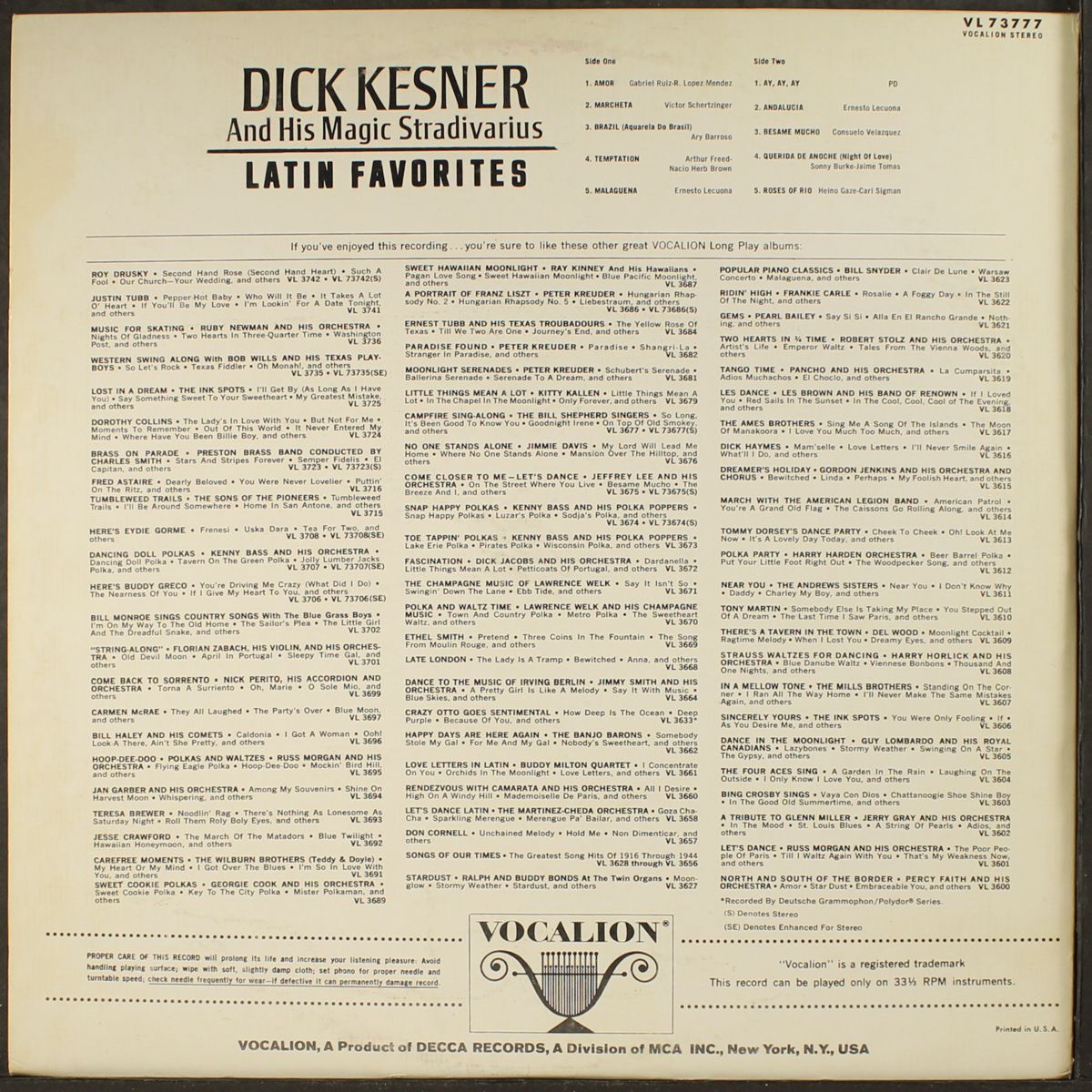 latin favorites by DICK KESNER