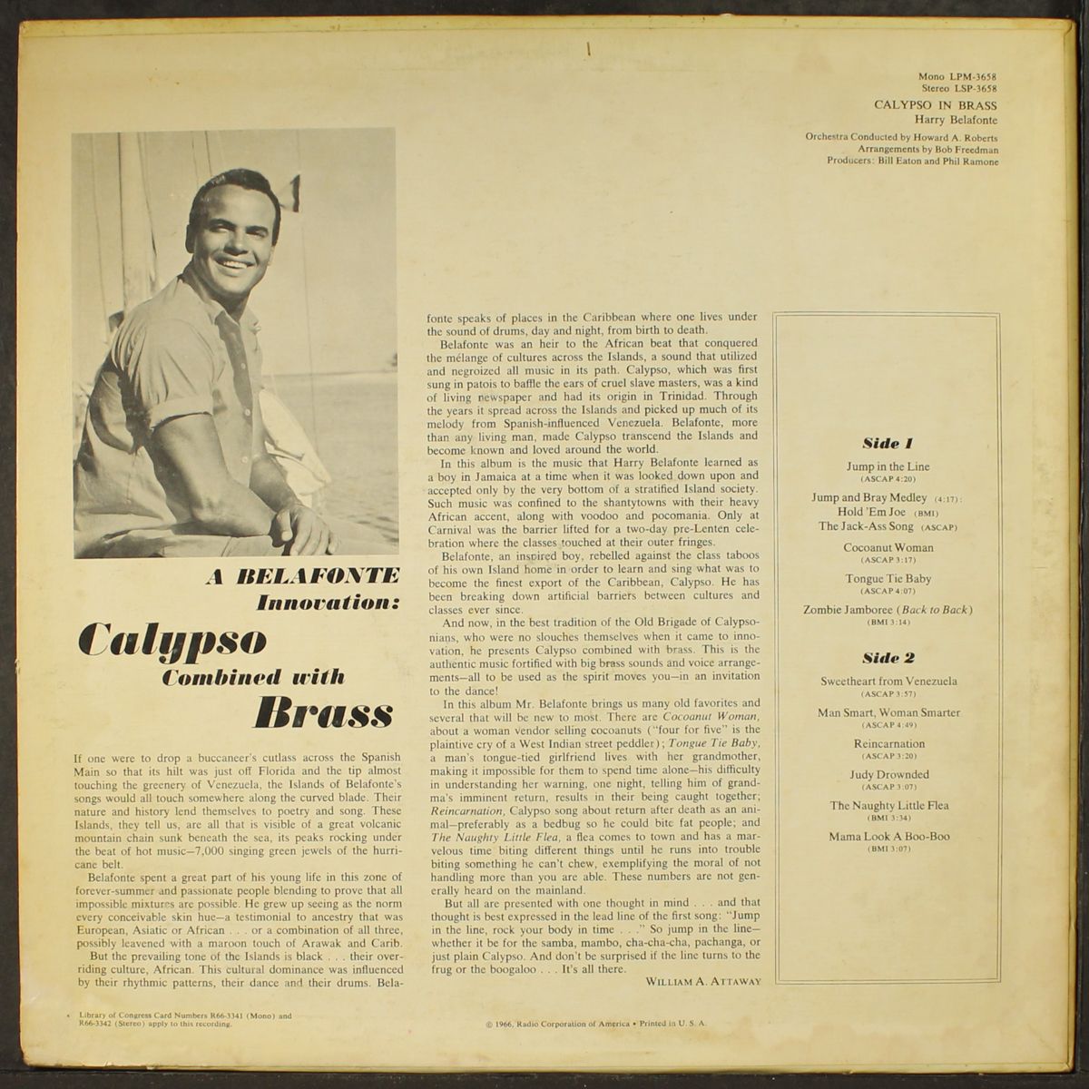 calypso in brass by HARRY BELAFONTE