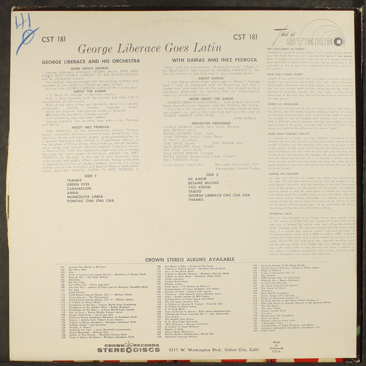 goes latin by LIBERACE