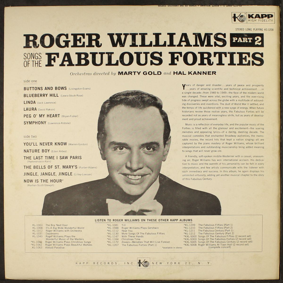 songs of the fabulous forties part 2 by ROGER WILLIAMS