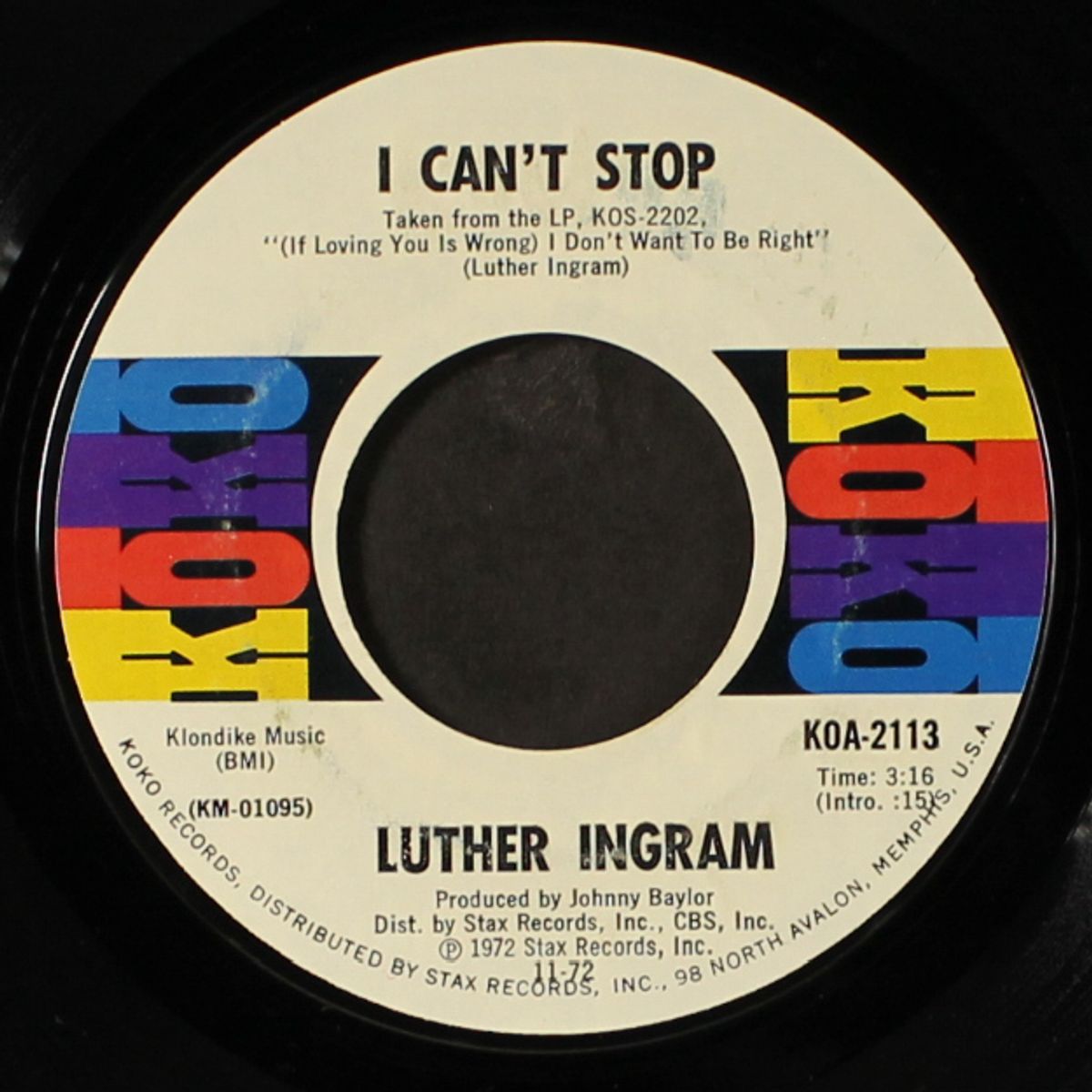 i'll be your shelter (in time of storm) / i can't stop by LUTHER INGRAM