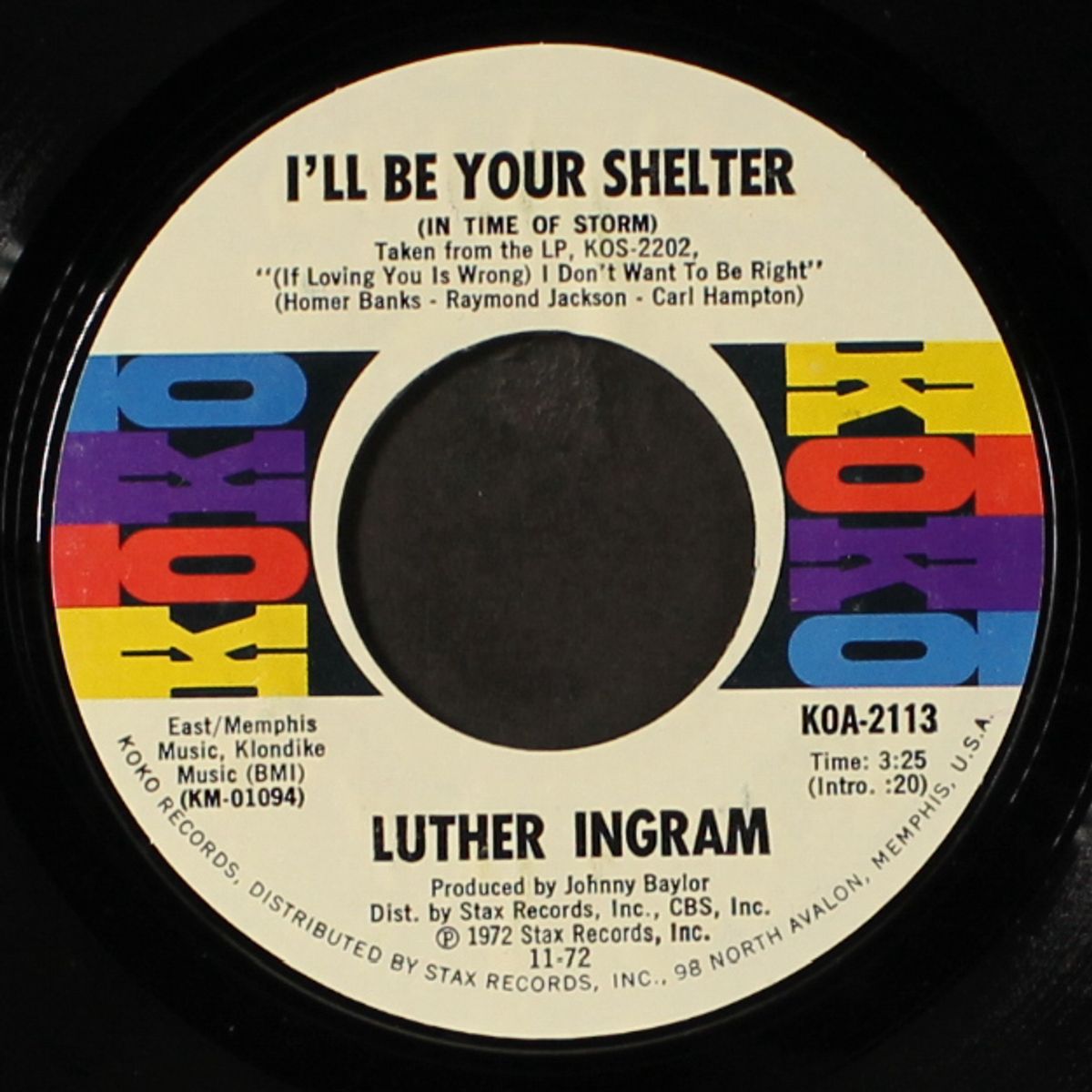 i'll be your shelter (in time of storm) / i can't stop by LUTHER INGRAM