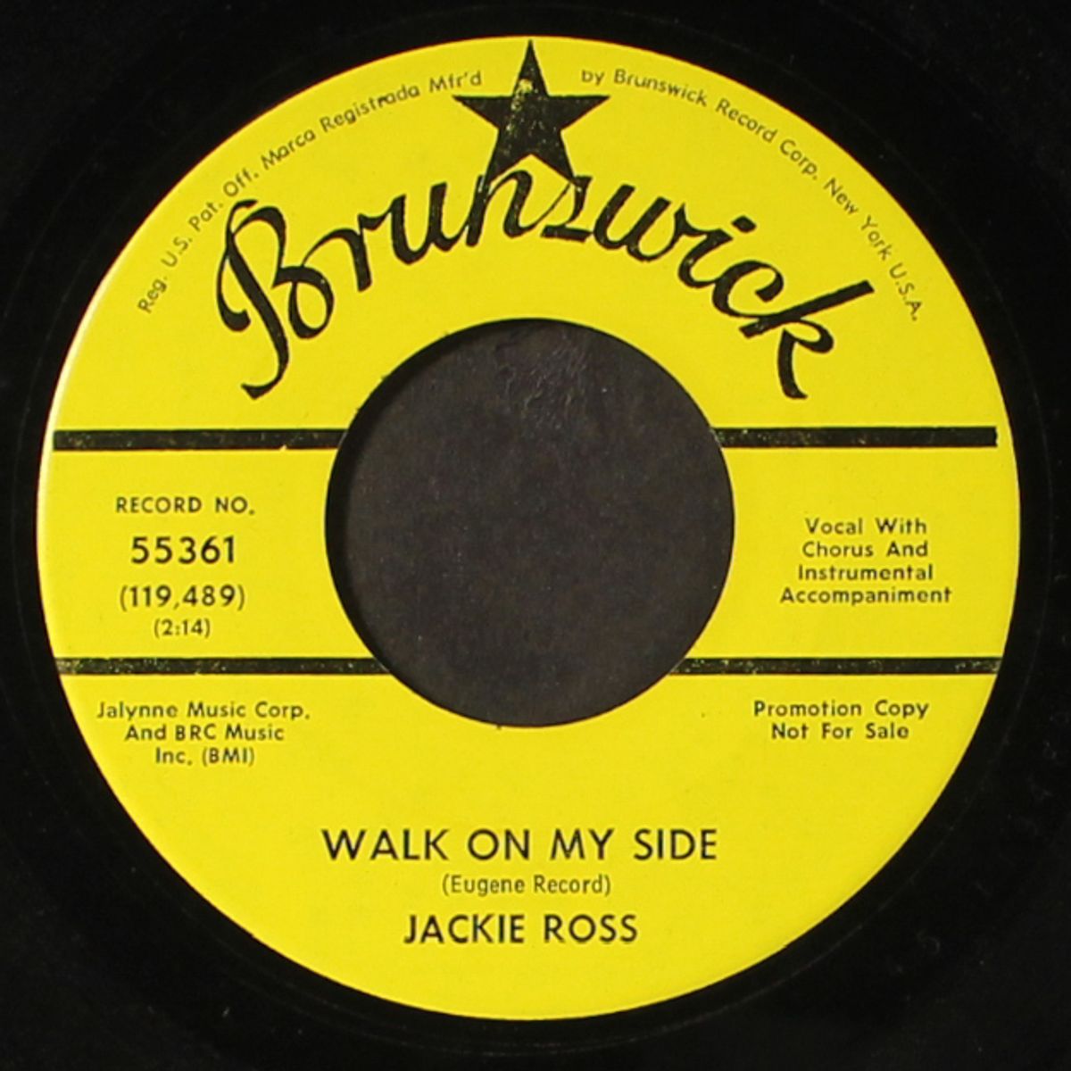mr. sunshine / walk on my side by JACKIE ROSS