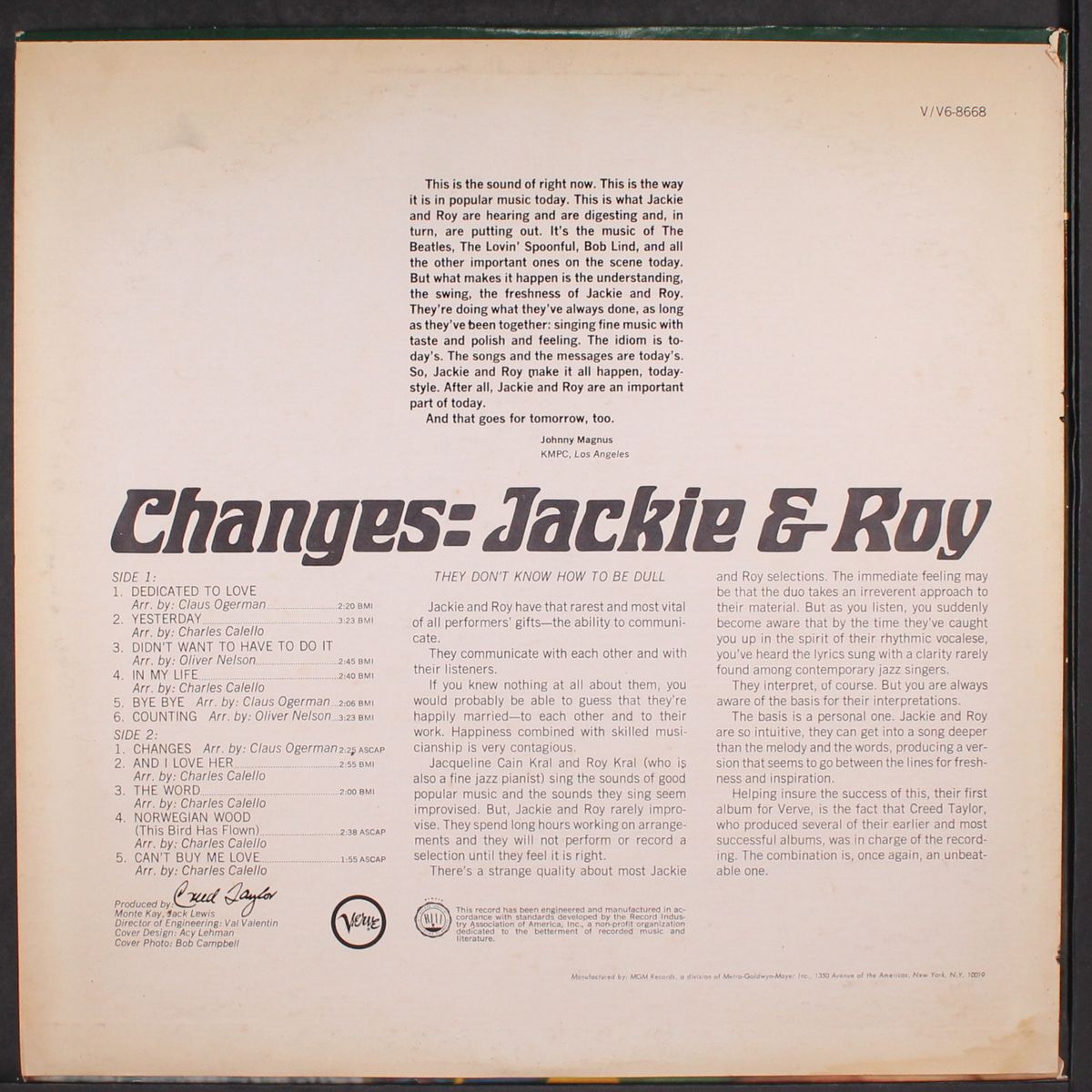 changes by JACKIE & ROY