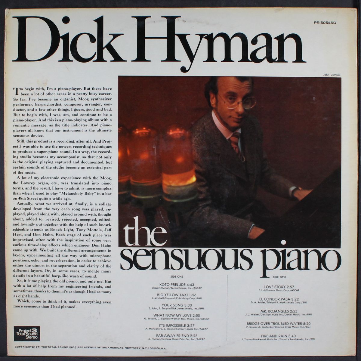 the sensuous piano of "d" by DICK HYMAN