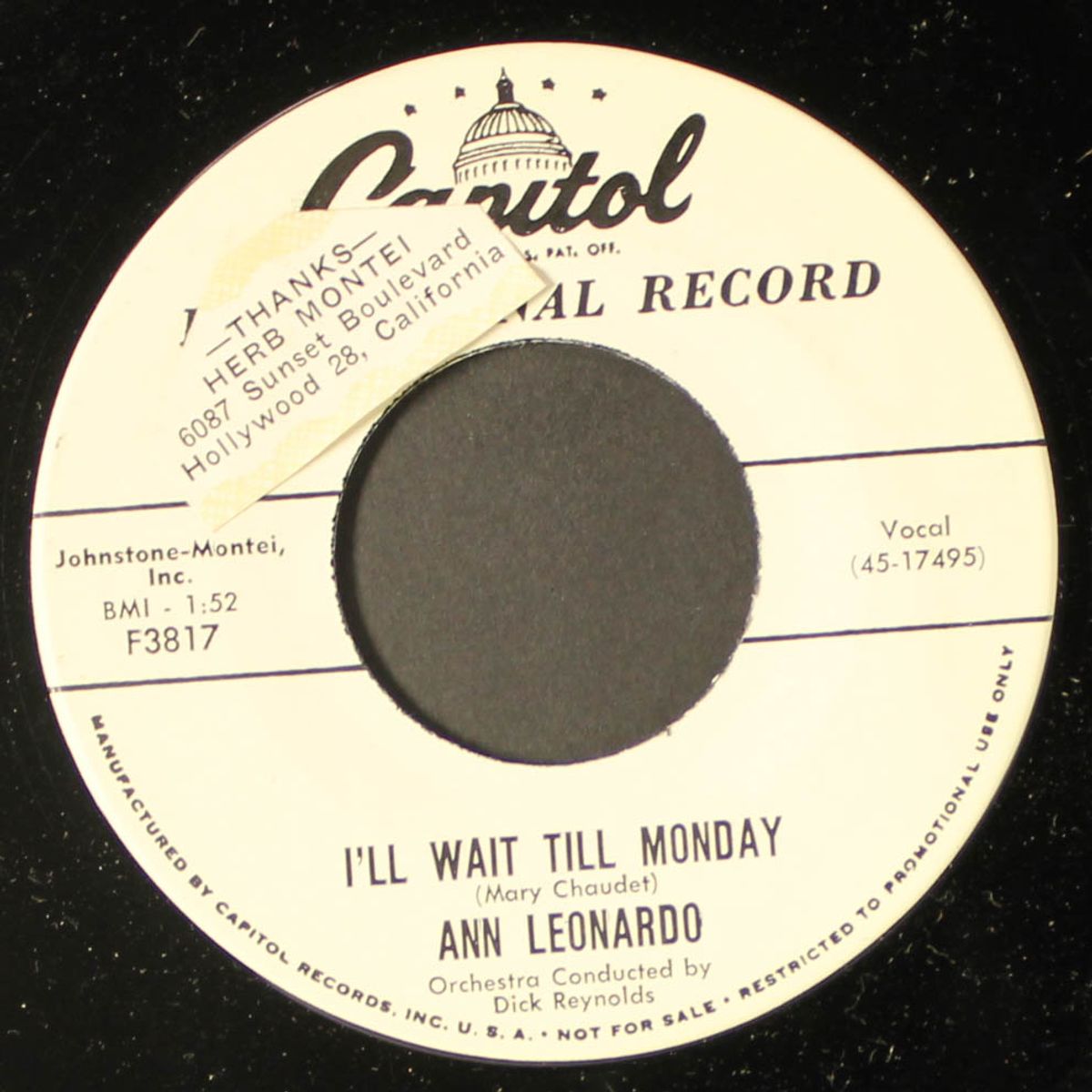 three time loser / i'll wait till monday by ANN LEONARDO
