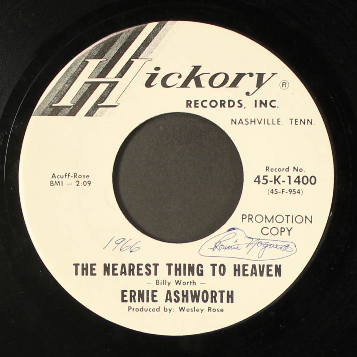 at ease heart / the nearest thing to heaven by ERNIE ASHWORTH