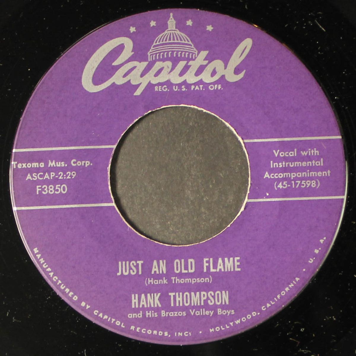 if i'm not too late / just an old flame by HANK THOMPSON