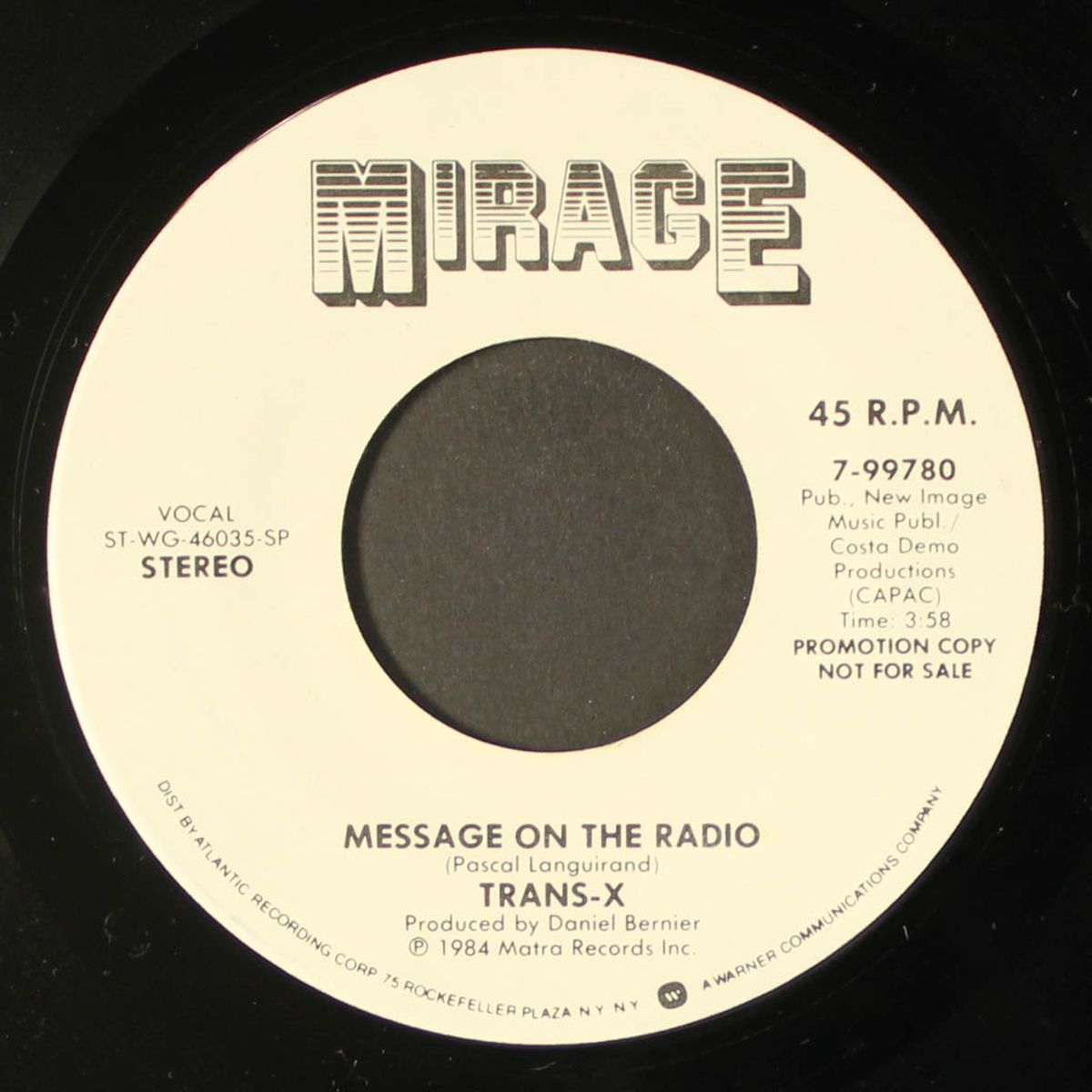 message on the radio / same by TRANS-X