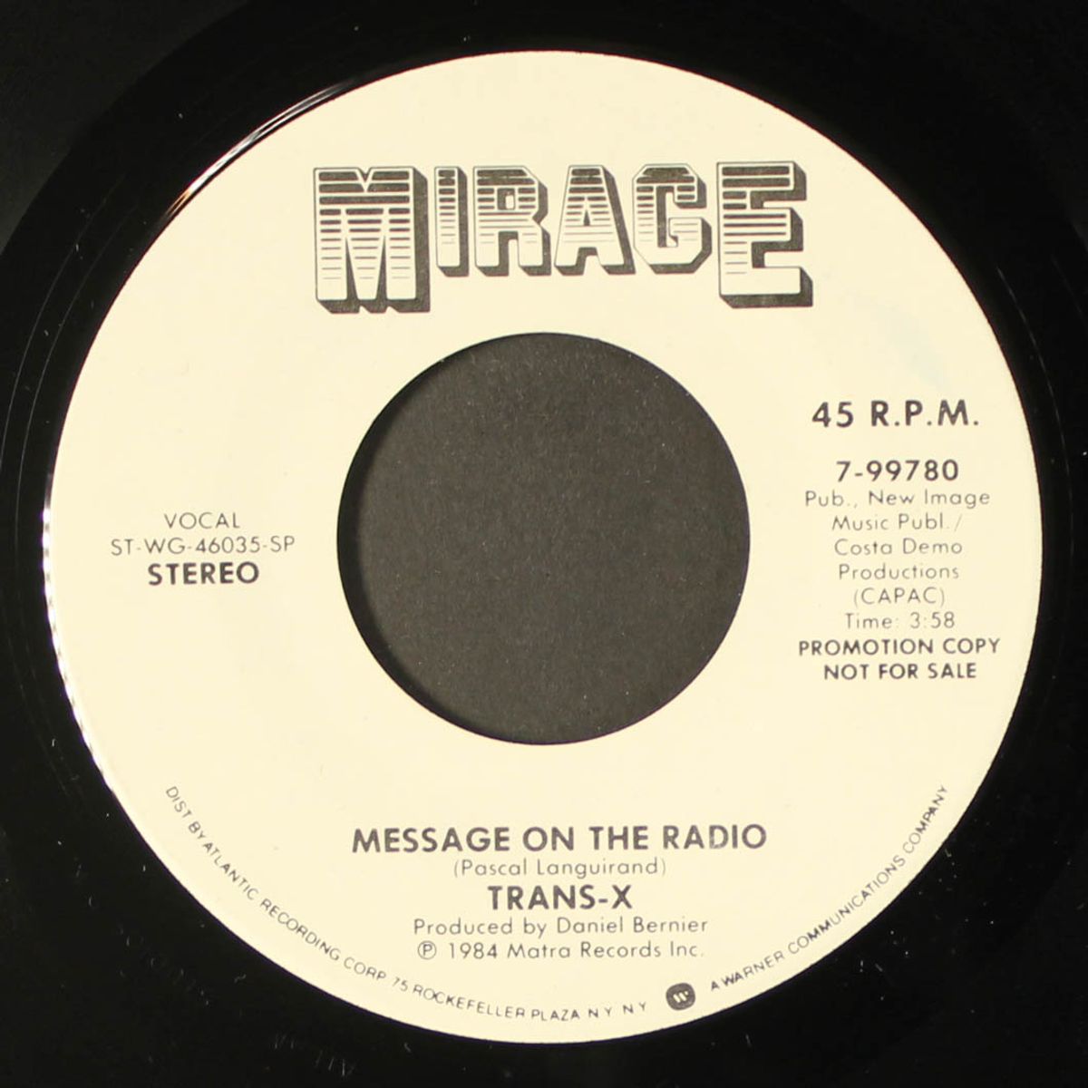 message on the radio / same by TRANS-X