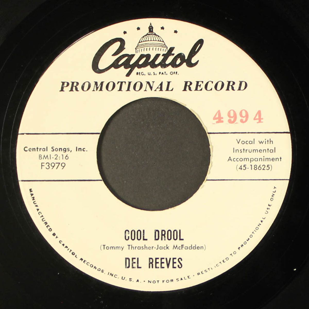 cool drool / the trot by DEL REEVES