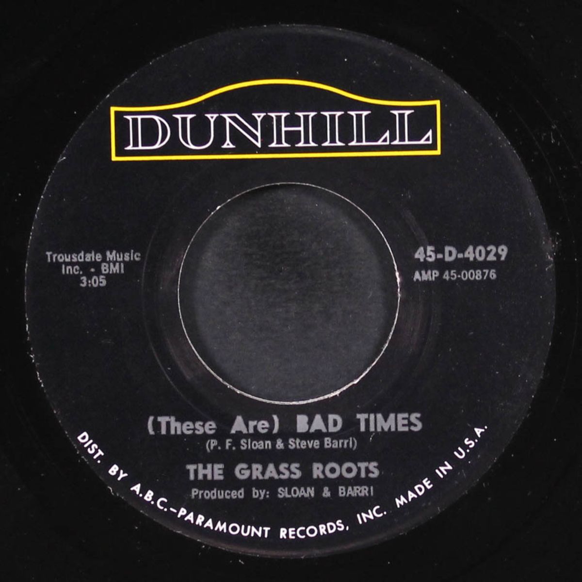 where were you when i needed you / (these are) bad times by GRASS ROOTS