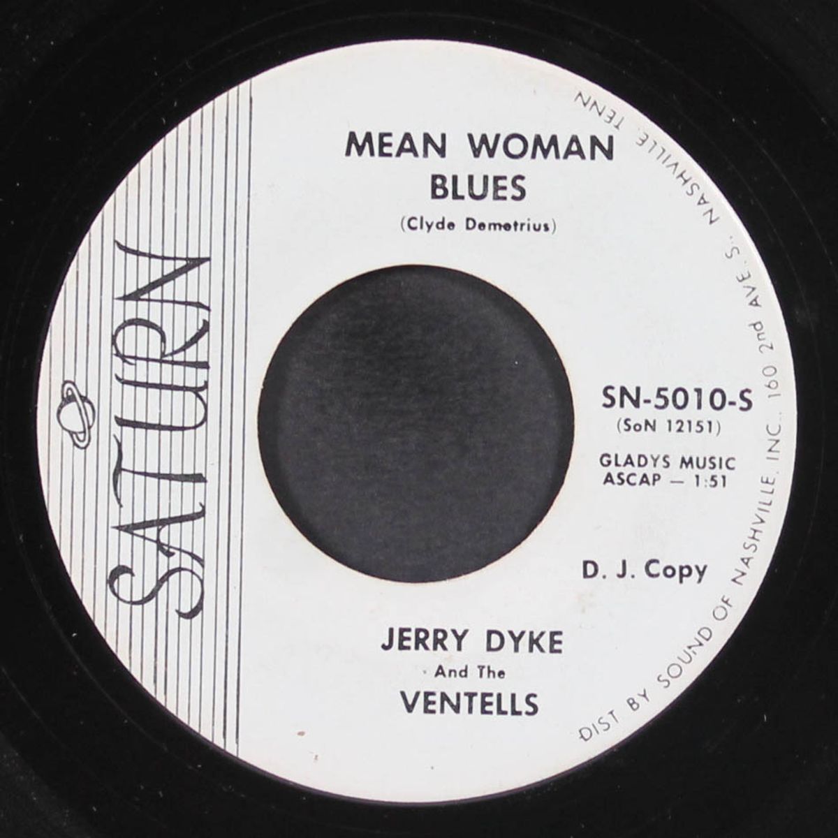 mean woman blues / till your next love by JERRY DYKE & VENTELLS