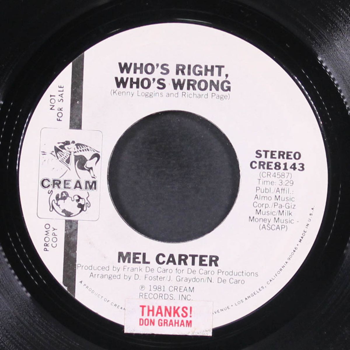 who's right, who's wrong / same by MEL CARTER