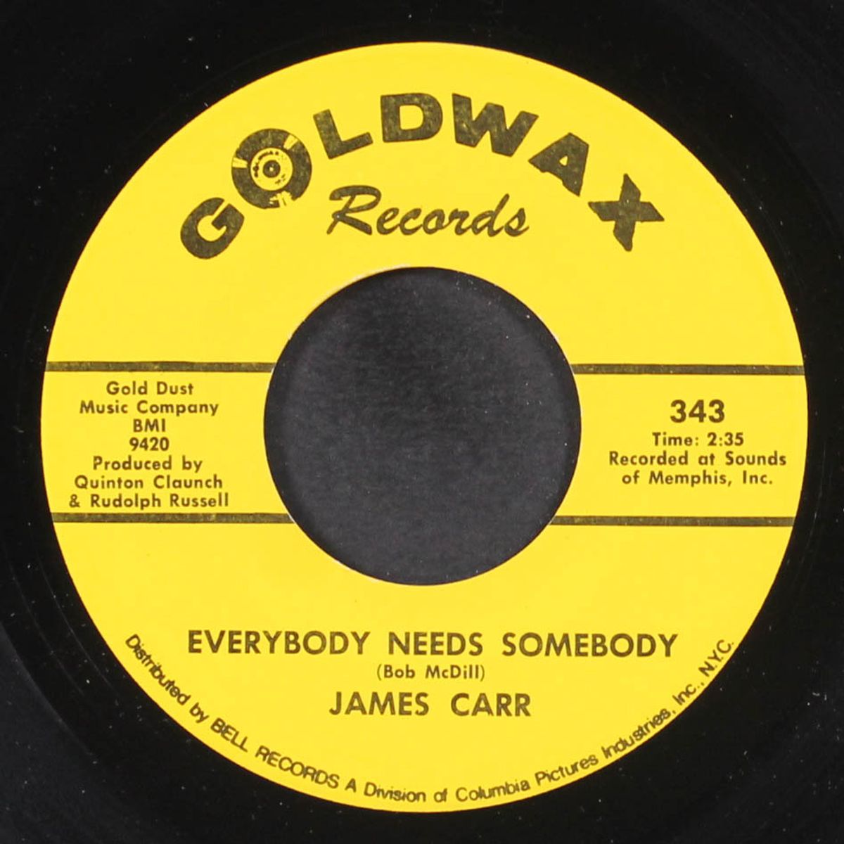 everybody needs somebody / row, row your boat by JAMES CARR