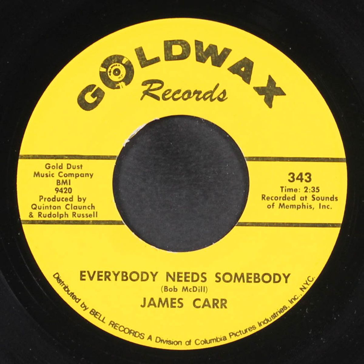 everybody needs somebody / row, row your boat by JAMES CARR