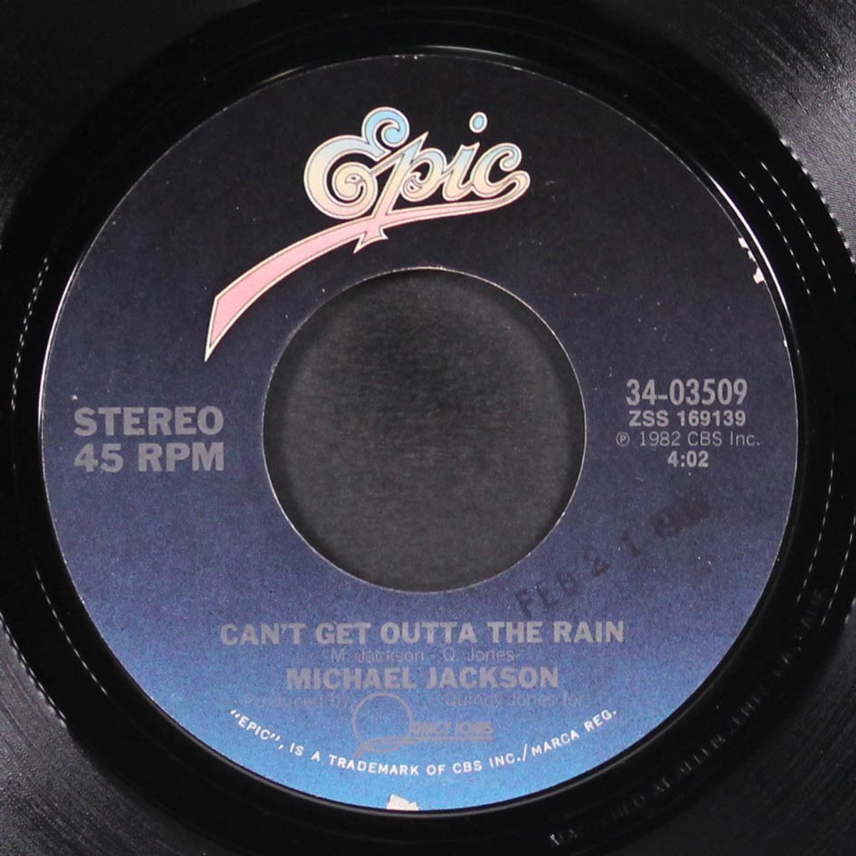 billie jean / can't get outta the rain by MICHAEL JACKSON